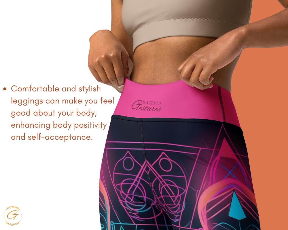 Neon Lines AOP Design Yoga Shorts and Leggings, Vibrant Activewear for Women Comfortable Stretch, Perfect for Yoga Fitness and Everyday Wear