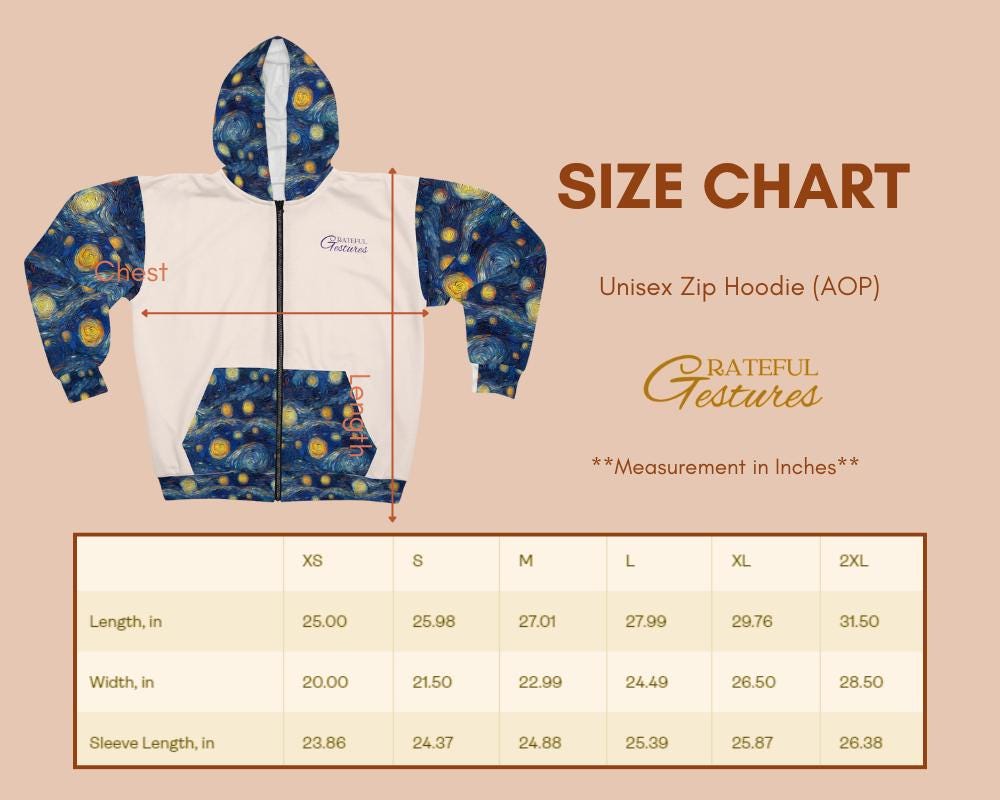 Starry Night White Design Zip Hoodie All-Over Print