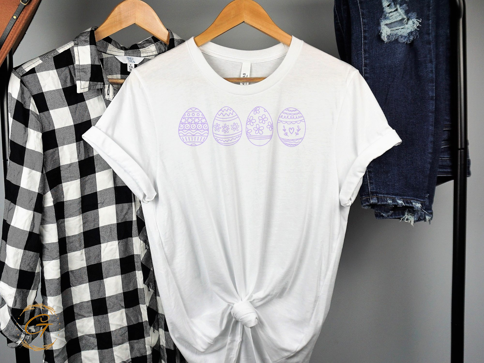 Elegant Easter Egg Design White Tee product