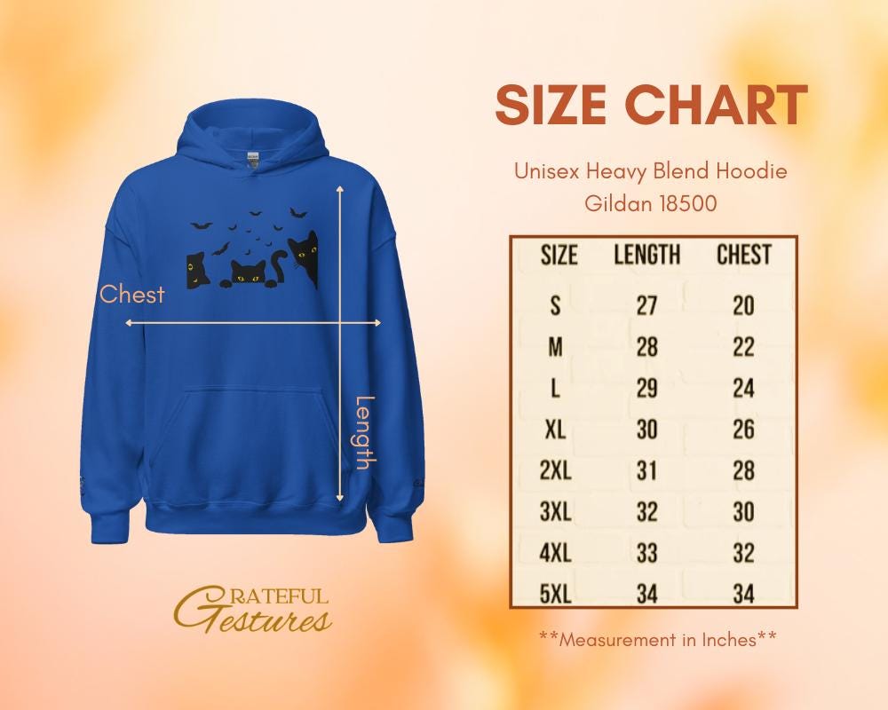Halloween Hoodie, Embroidery Spooky Cats Hoodie, Bats and Cats Sweatshirt, Halloween Pullover, Black Cats Hooded Top, Spooky Hooded Sweater