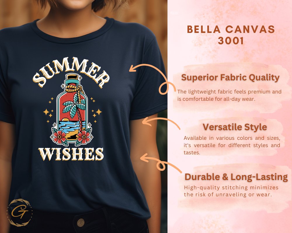 Summer Wishes Graphic Bella Canvas 3001 product type