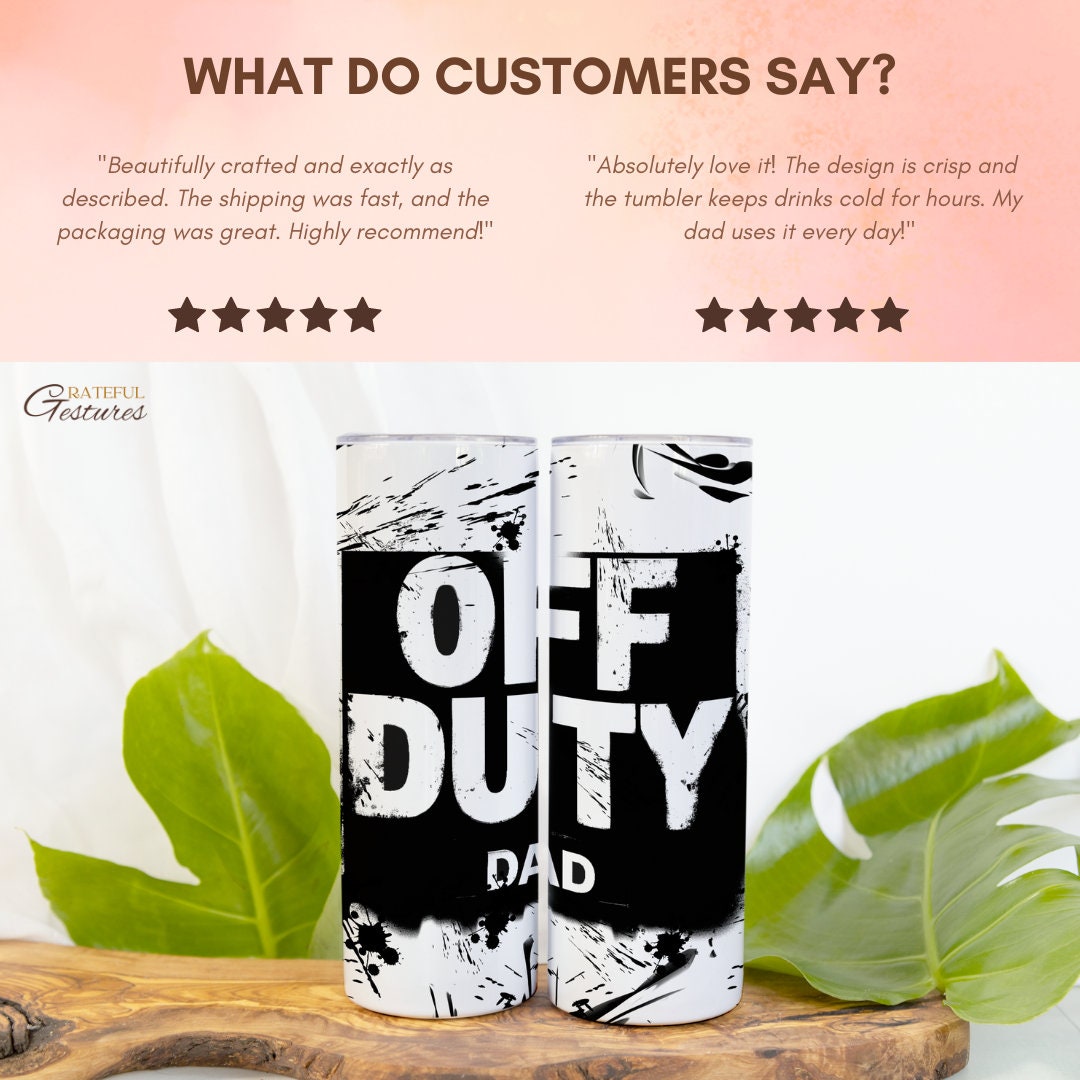 Off Duty Dad Tumbler, Insulated Stainless Steel Tumbler
