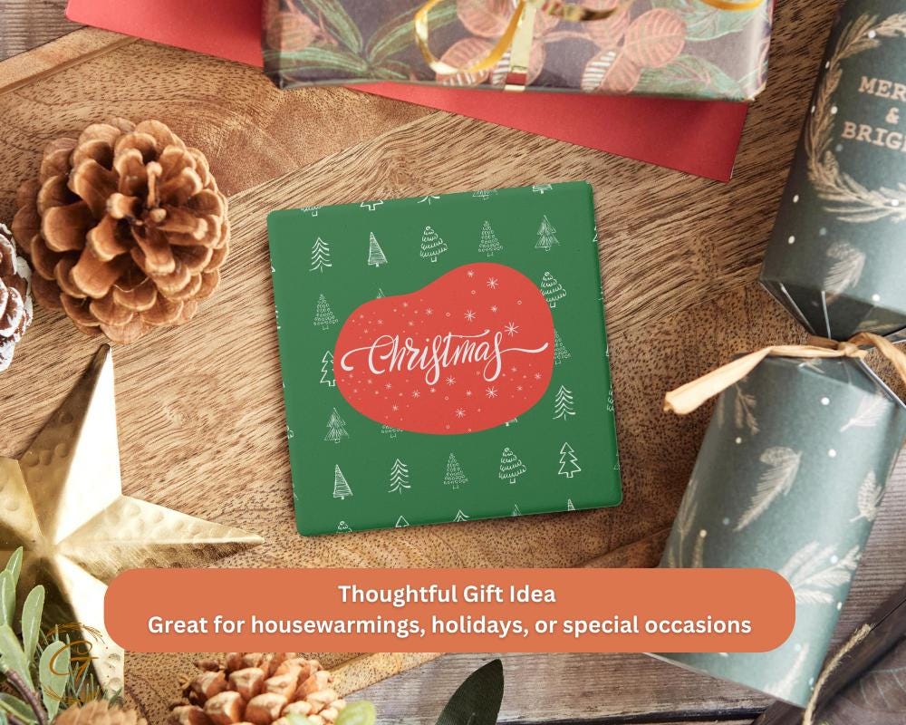 Soapstone Coaster Christmas Design