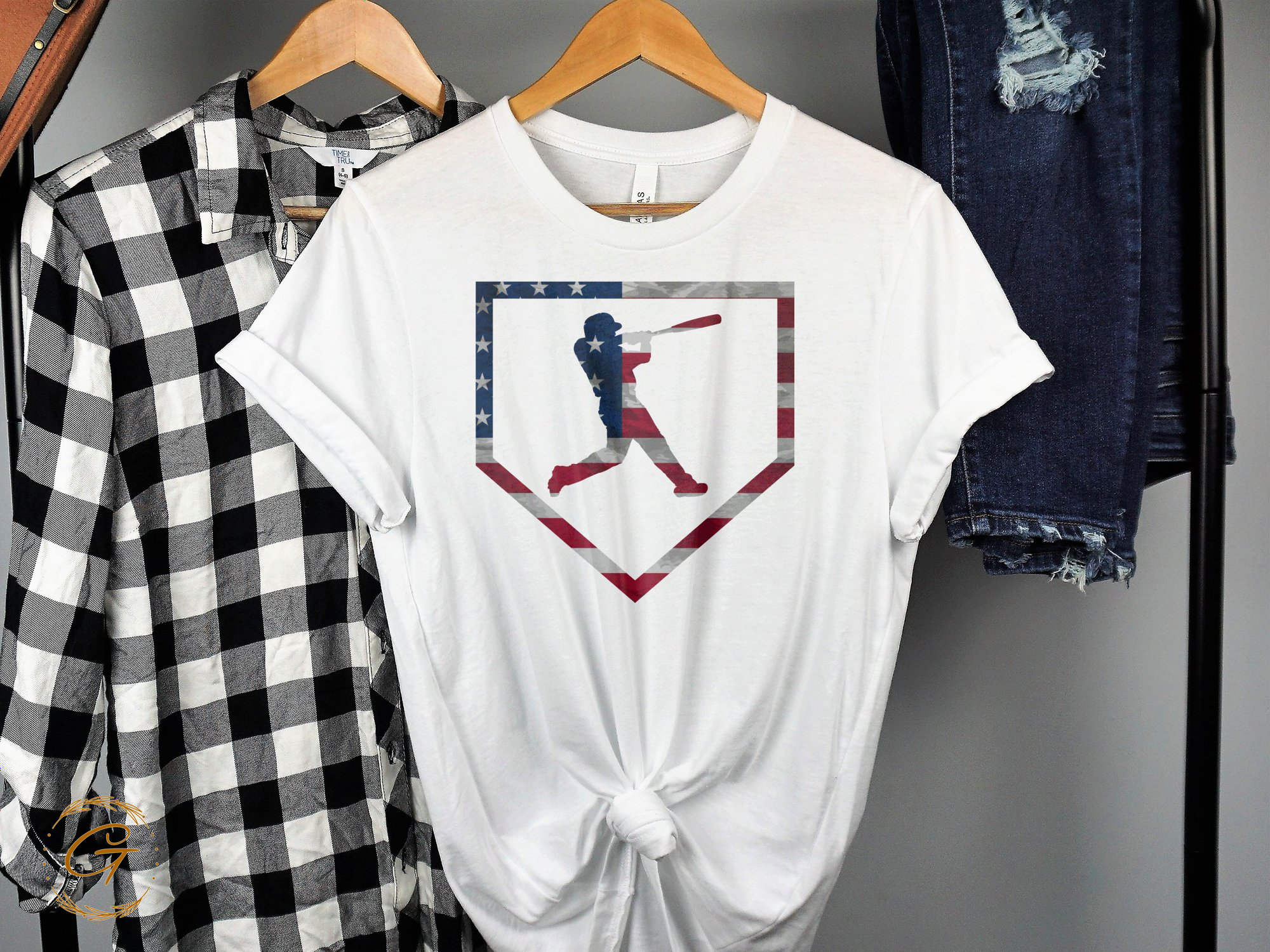 Baseball Themed Graphic Tee Shirt product