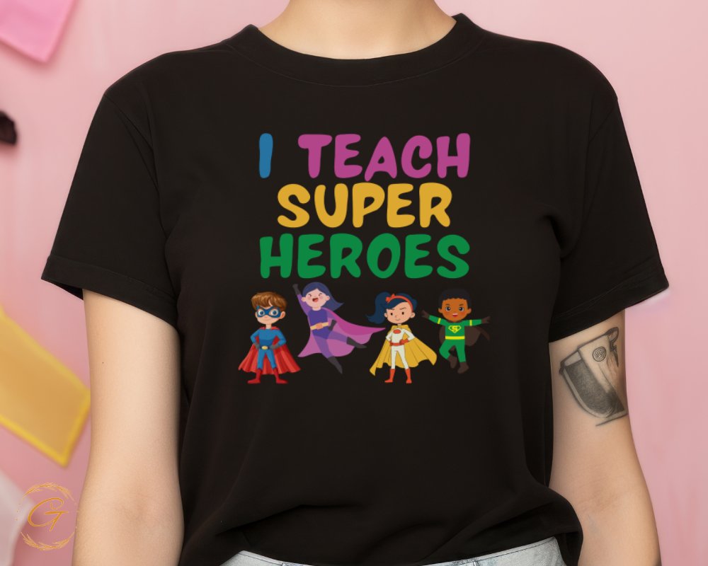 I Teach Super Heroes Graphic Tee product type