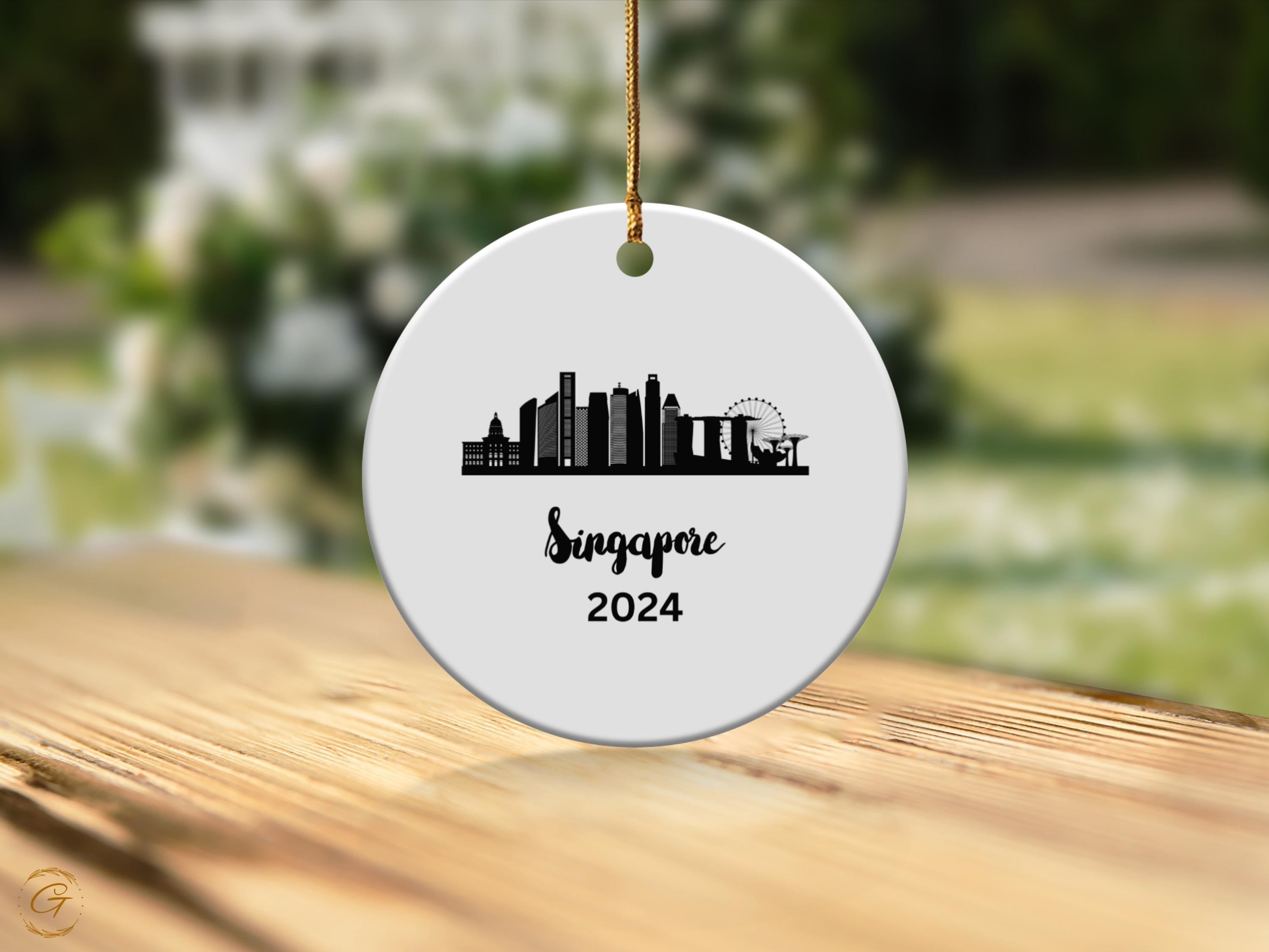 Singapore Skyline Ornament 2024, Cityscape Souvenirs, Travel Keepsakes, Unique Singapore Gift, Holiday Decorations, Ideal Gift for Travelers