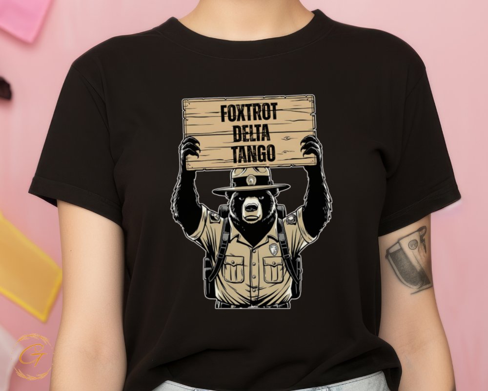 Foxtrot Delta Tango Bear Graphic Tee Shirt product type