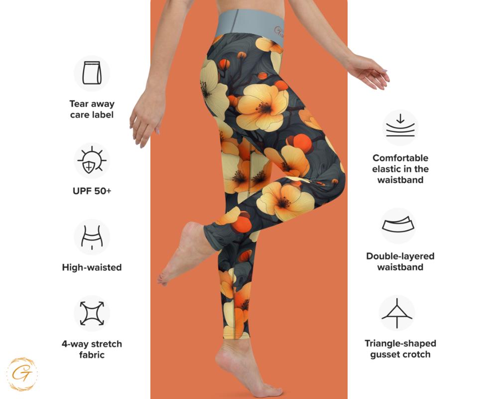 AOP Floral Yoga Leggings and Shorts - All-Over Print