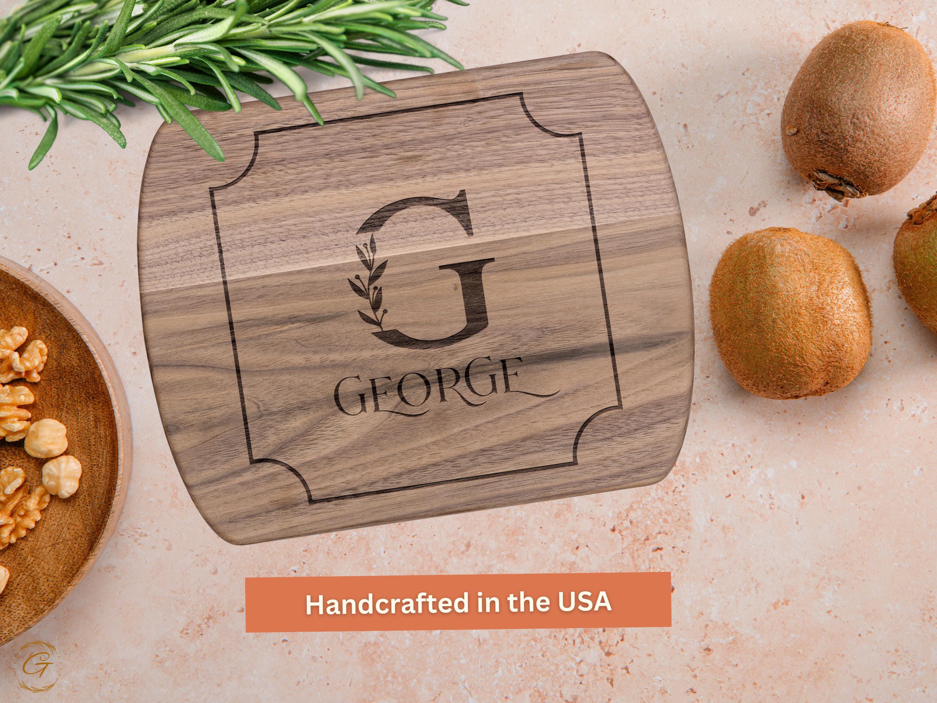 Personalized Hardwood Oval Cutting Board with Custom Name Engraving | Kitchen Decor | Unique Gift for Housewarming, Weddings,and Anniversary