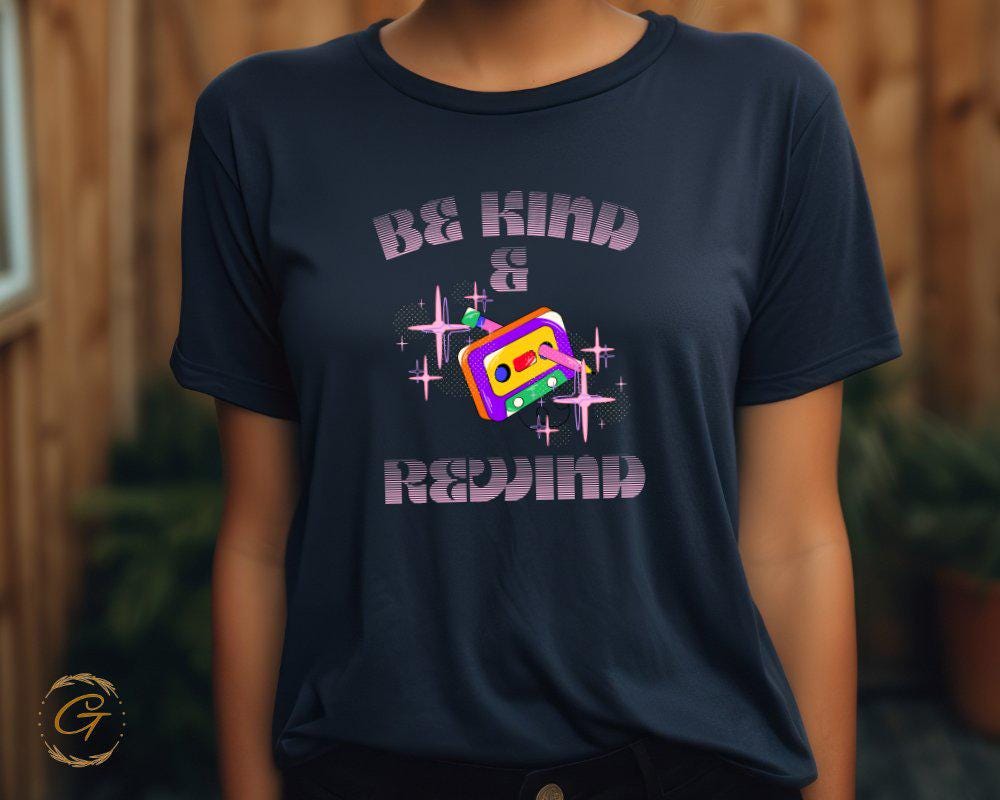 Vintage Be Kind Rewind T-Shirt, Retro Cassette Graphic Tee