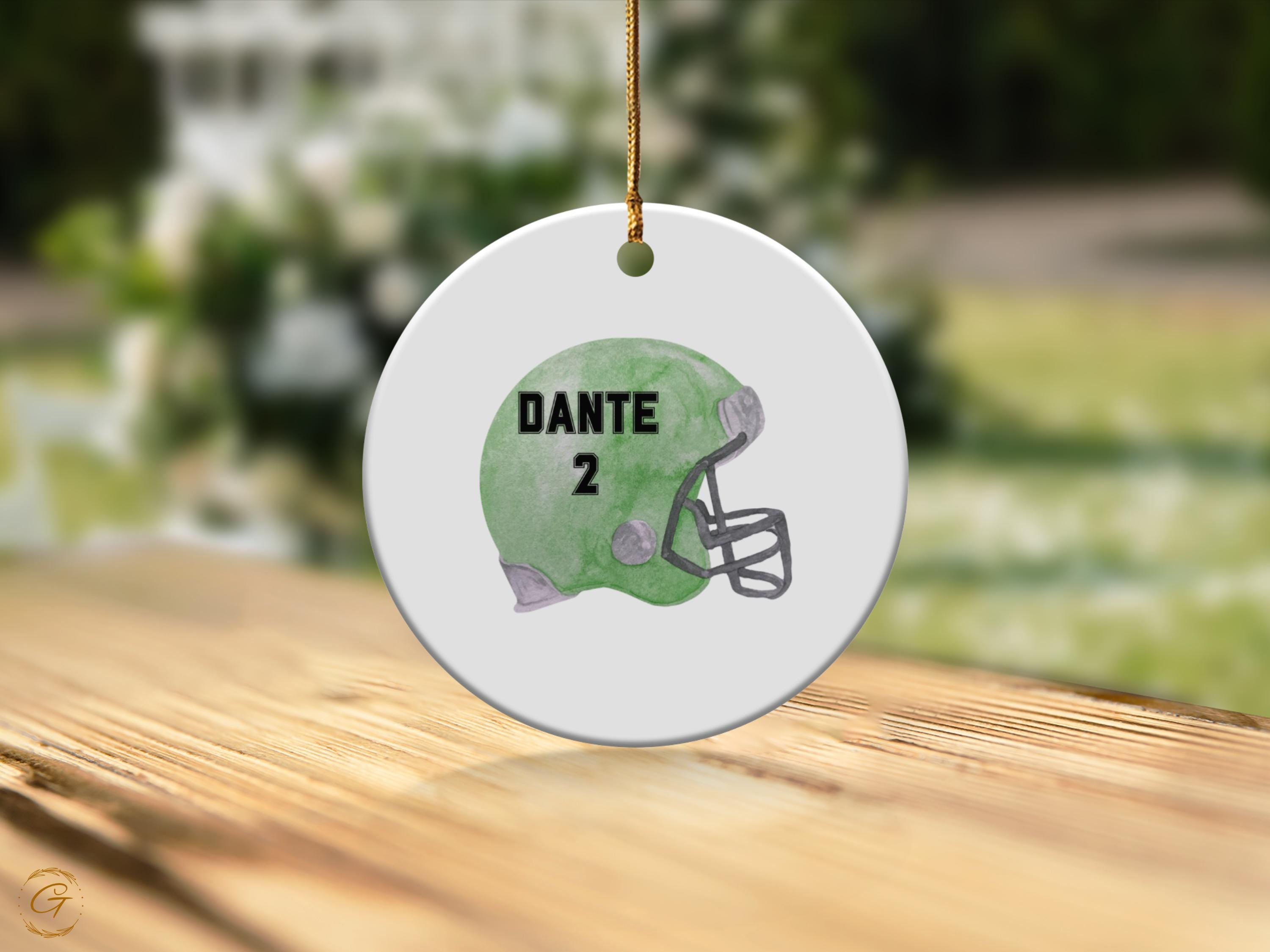 Personalized Football Helmet Ornament, Custom Name Decoration, Unique Sports Fan Gift, Holiday Tree Decor, Kids Room Decor, Holiday Keepsake
