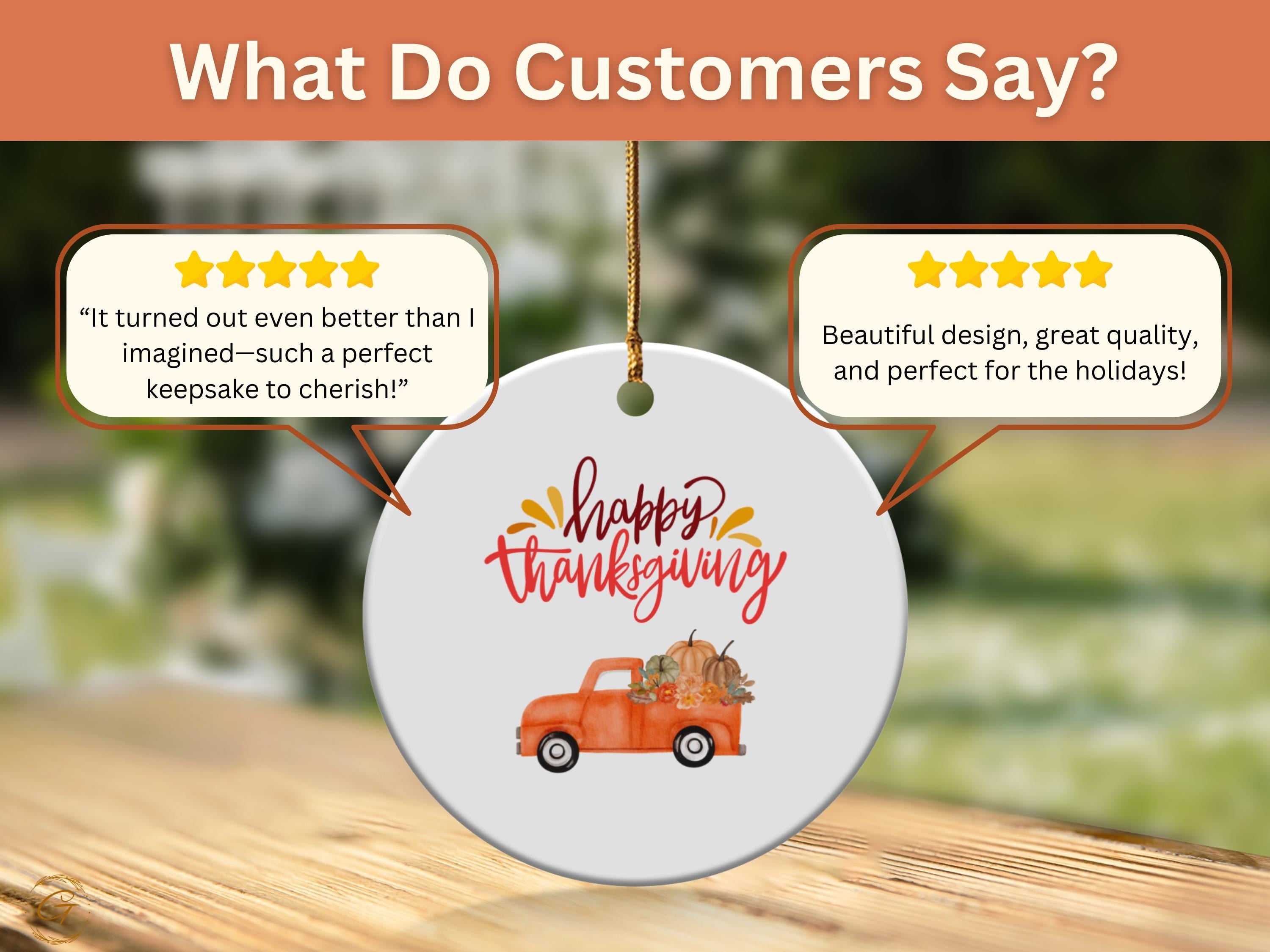 Thanksgiving 2024 Ornament, Fall Decor, Holiday Decoration, Rustic Autumn Ornament, Truck with Pumpkin, Thanksgiving Home Accessory Keepsake