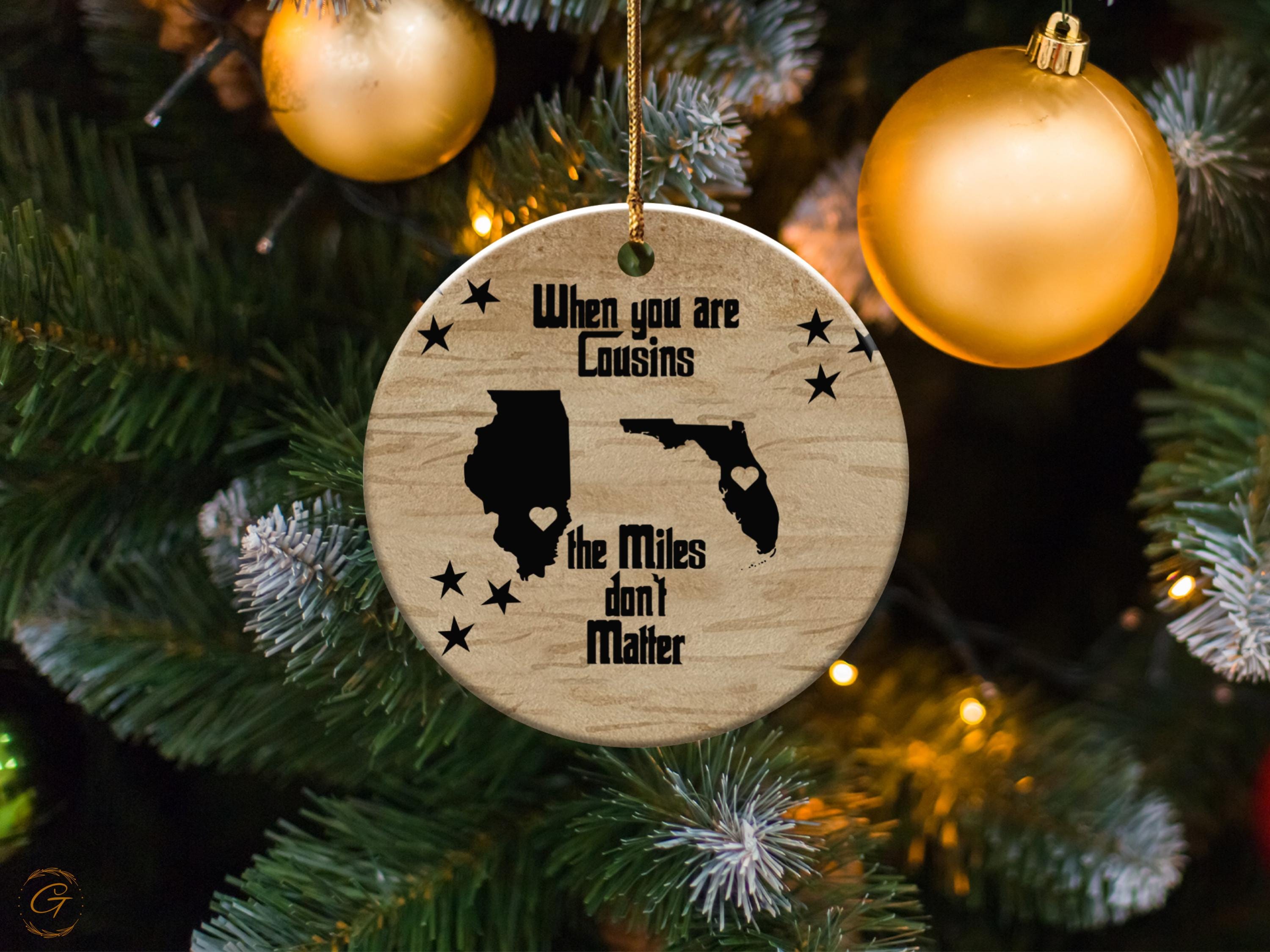 Personalized Distant Cousin Gift Ornament