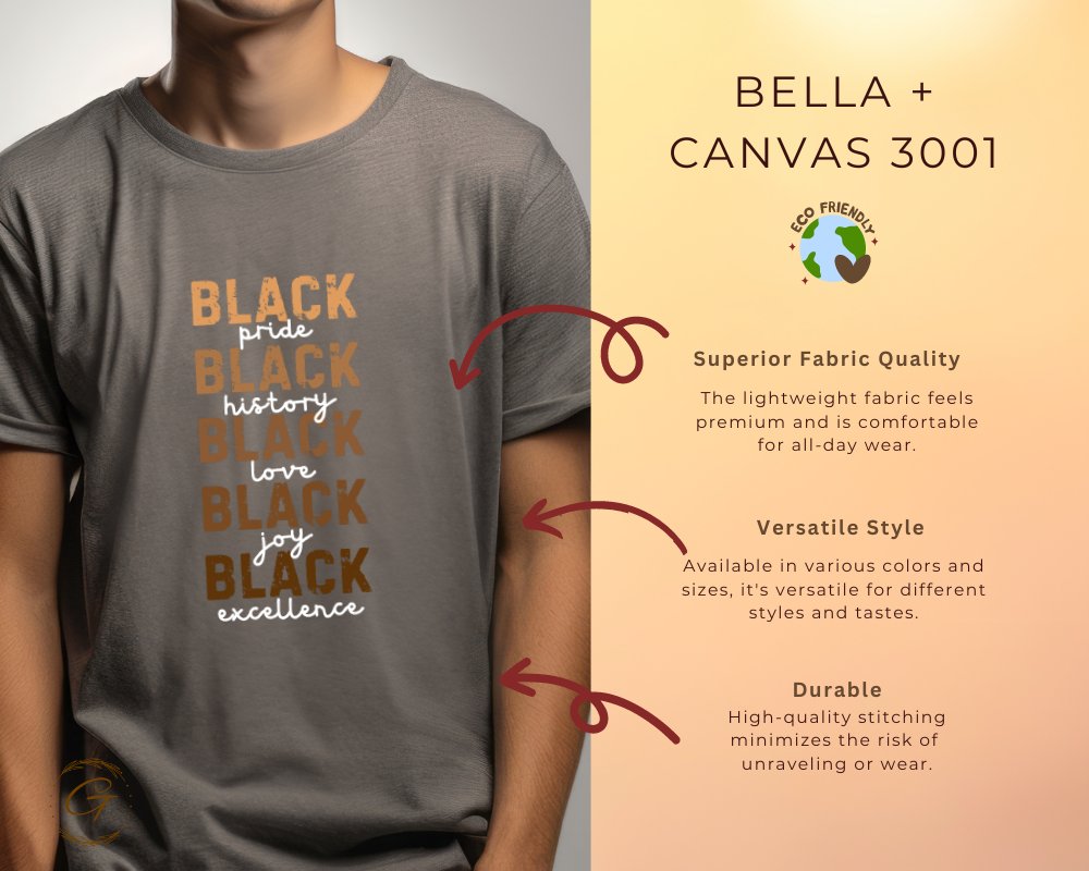 Black Pride Joy Excellence Graphic T-shirt product