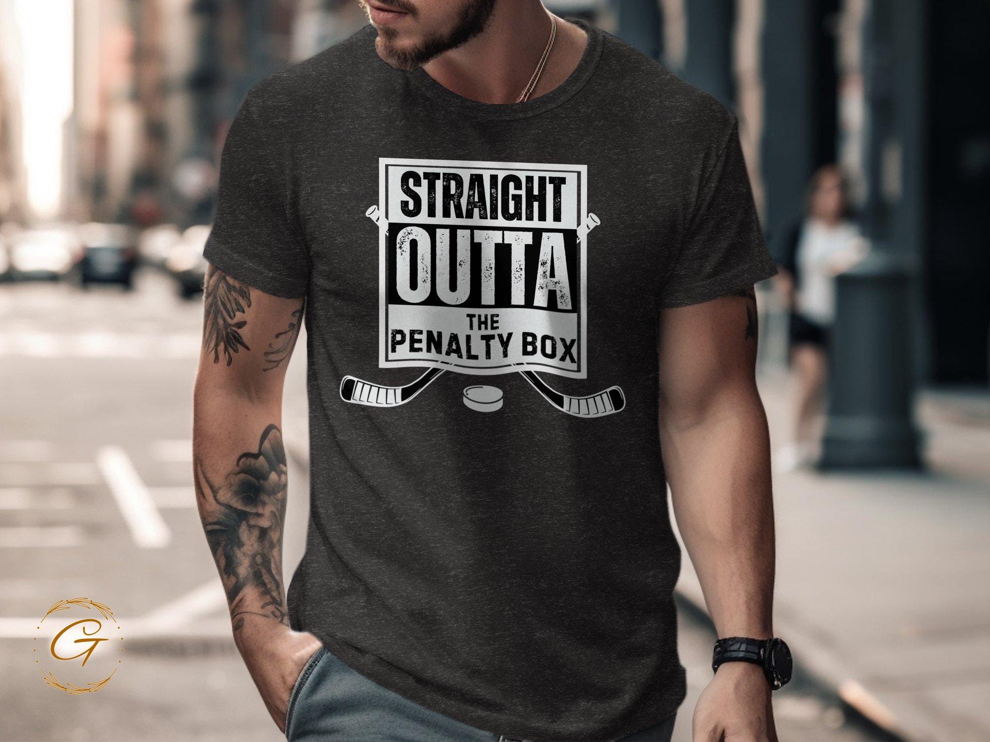 Straight Outta The Penalty Box Hockey Tee