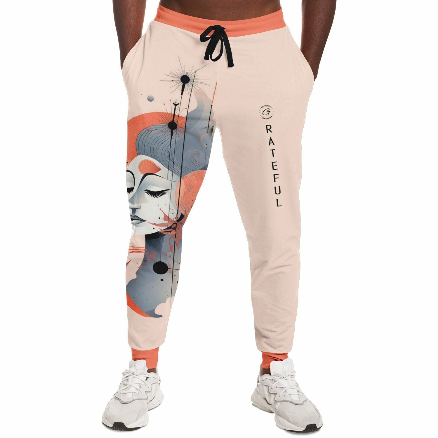 Surreal Cosmic Goddess Joggers – Abstract Feminine Art Sweatpants