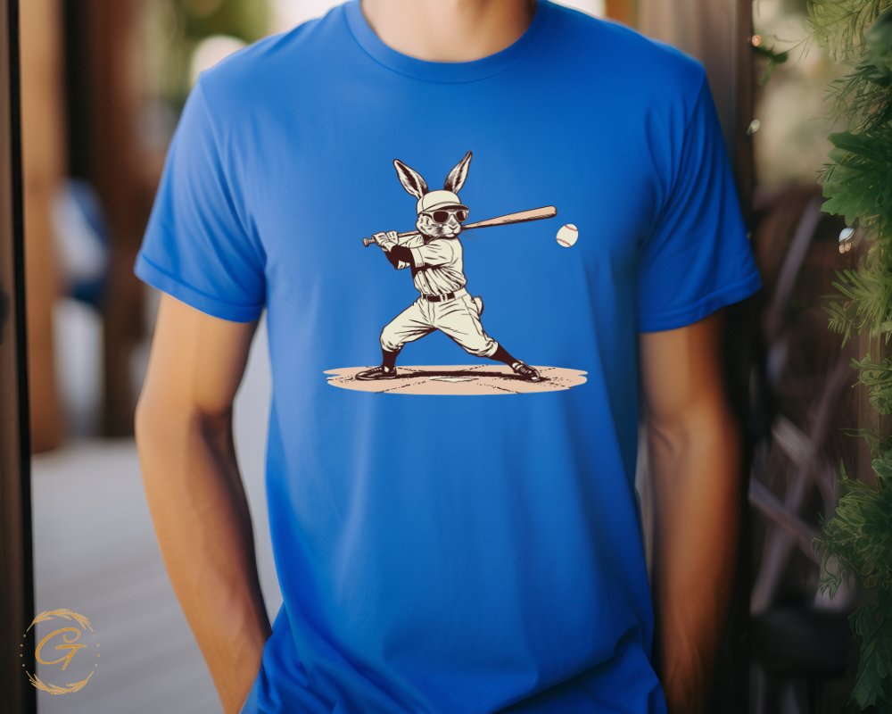 Baseball Bunny Funny Graphic Print T-shirt product