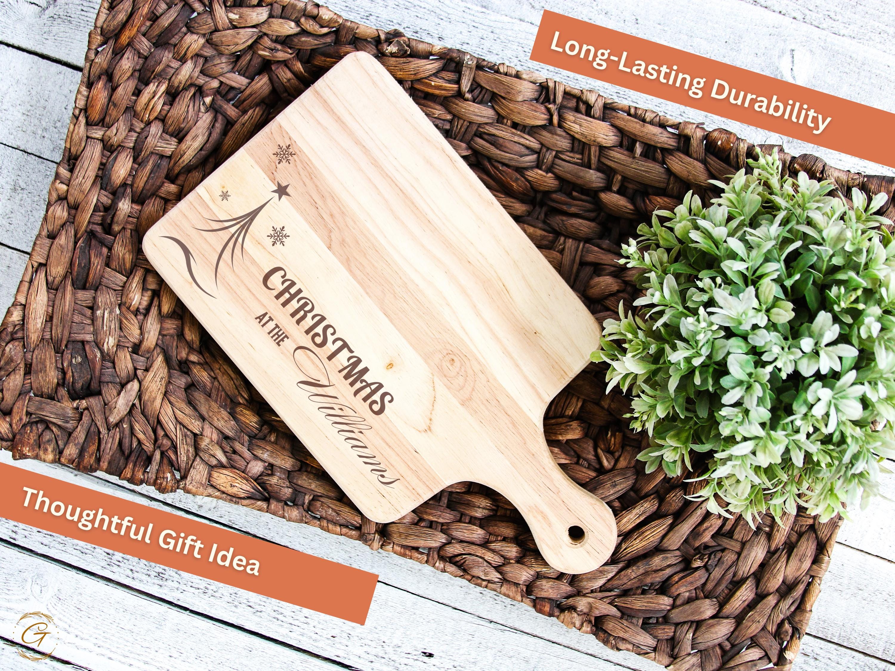 Personalized Family Name Cutting Board | Custom Family Name Kitchen Gift | Holiday Decor for Home Chefs | Custom Family Gift for the Holiday