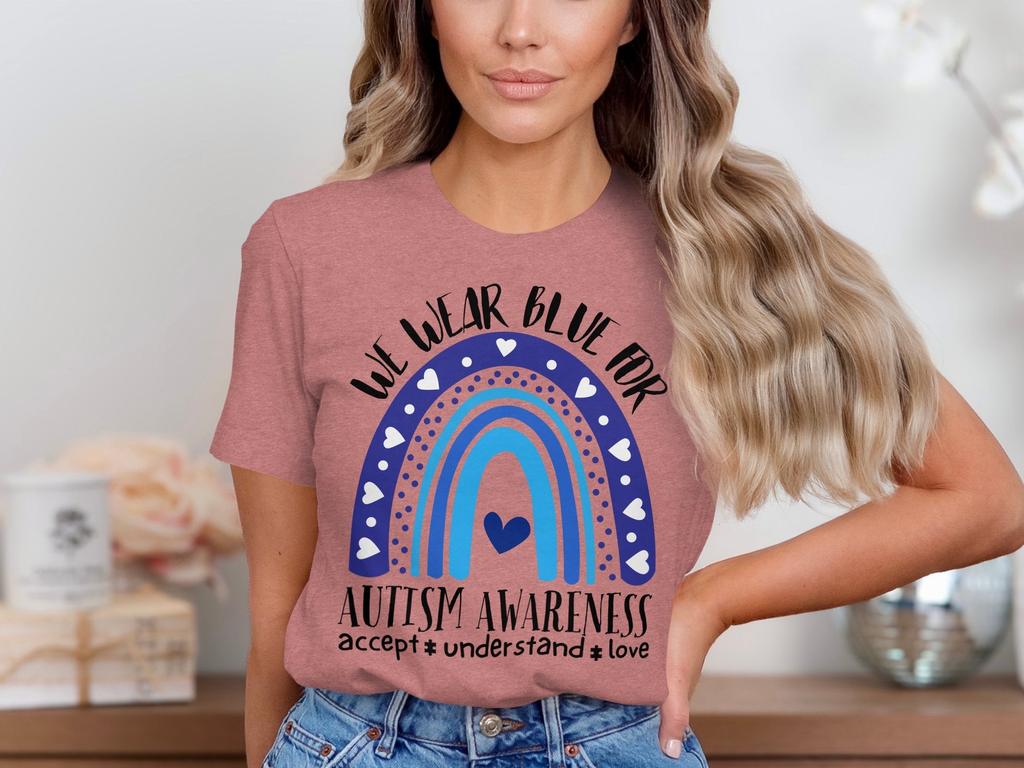 We Wear Blue for Autism Awareness Shirt product type
