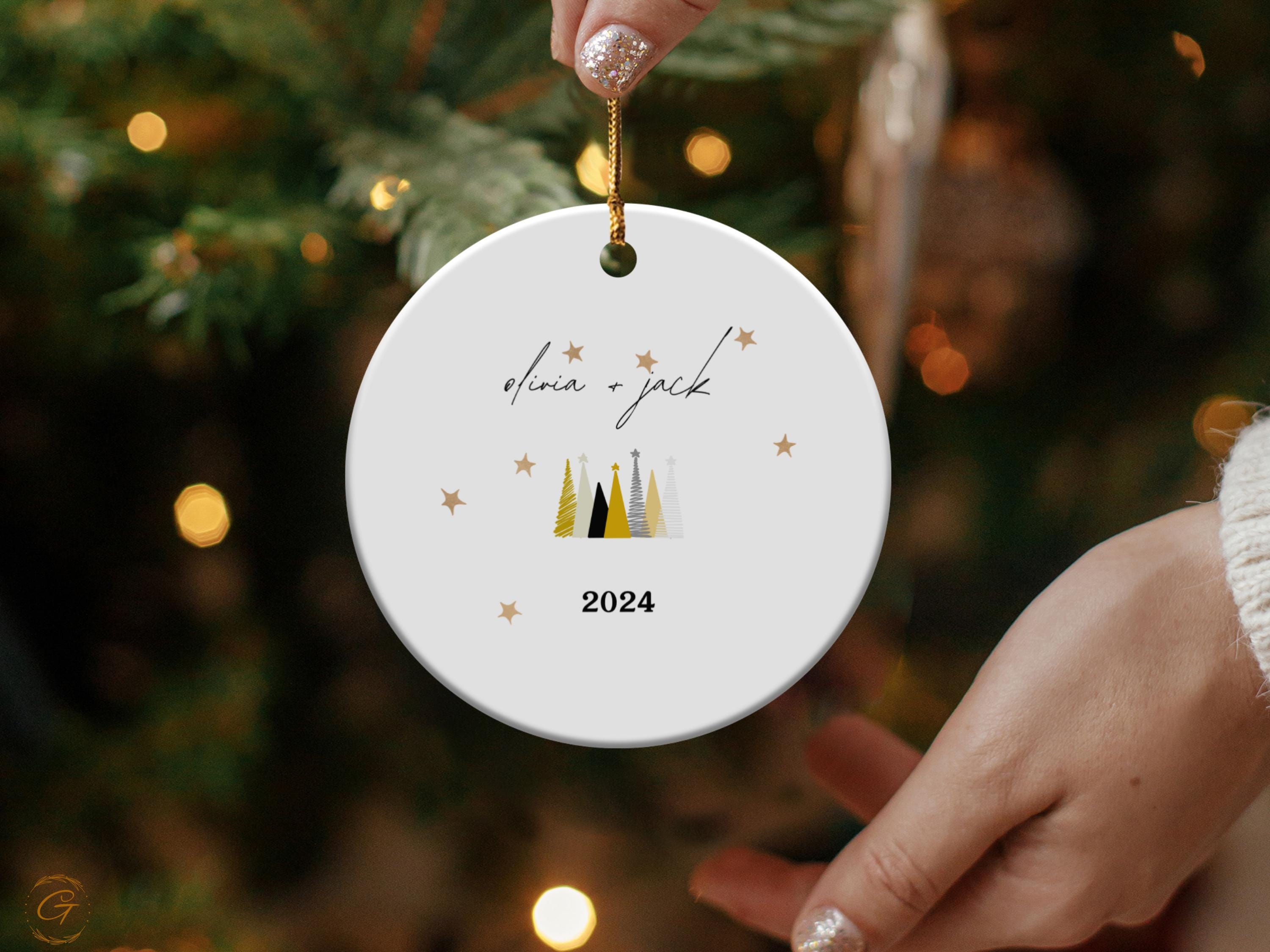 Personalized Christmas Ornament, Custom Name Christmas Decorations, Holiday Tree Ornaments, 2024 Keepsake Gift, Family Tree Holiday Ornament