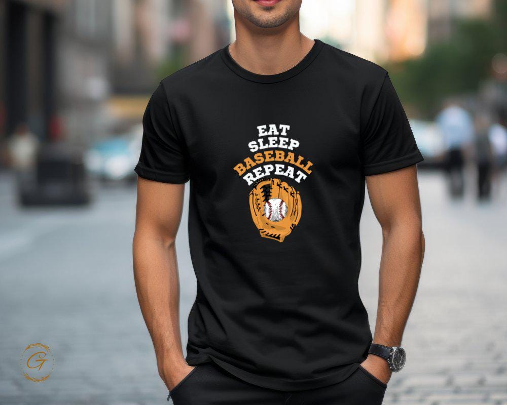 Hobby Sports Tee "Eat Sleep Baseball" Repeat