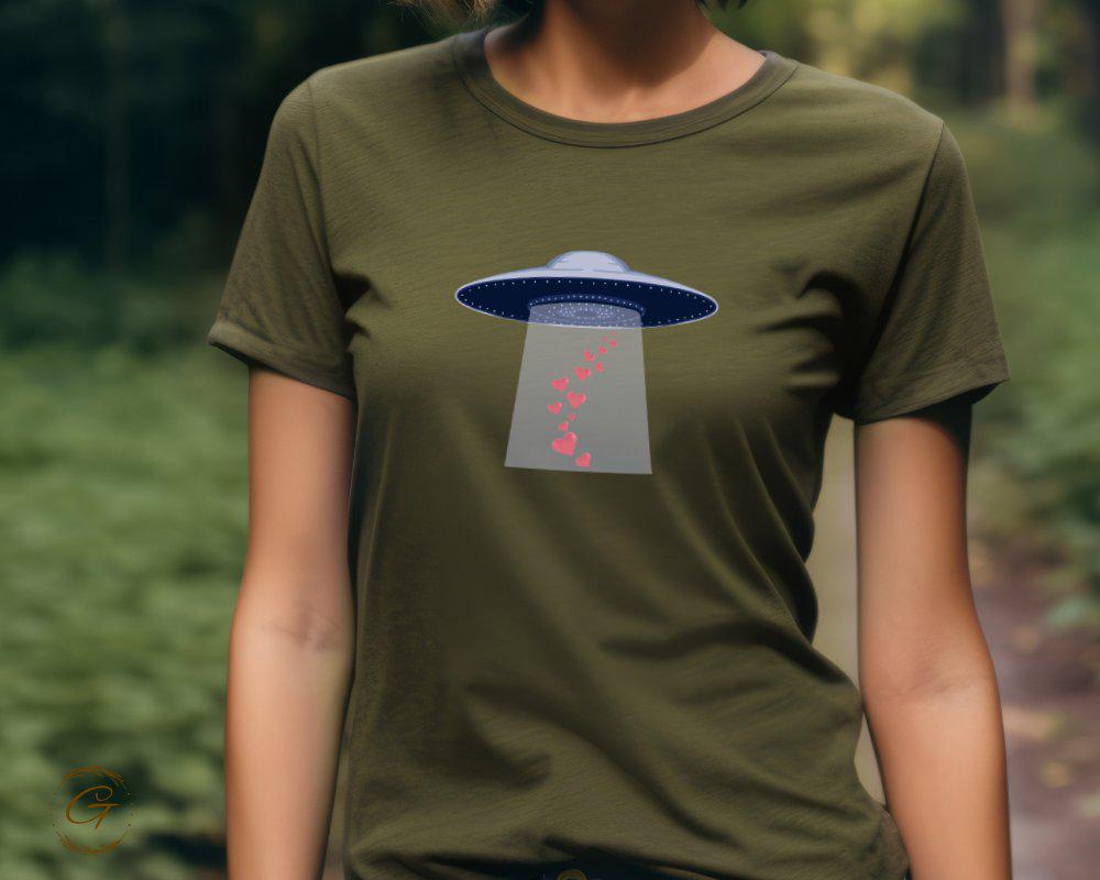 UFO Alien Abduction T-Shirt, Unique Space Graphic Tee