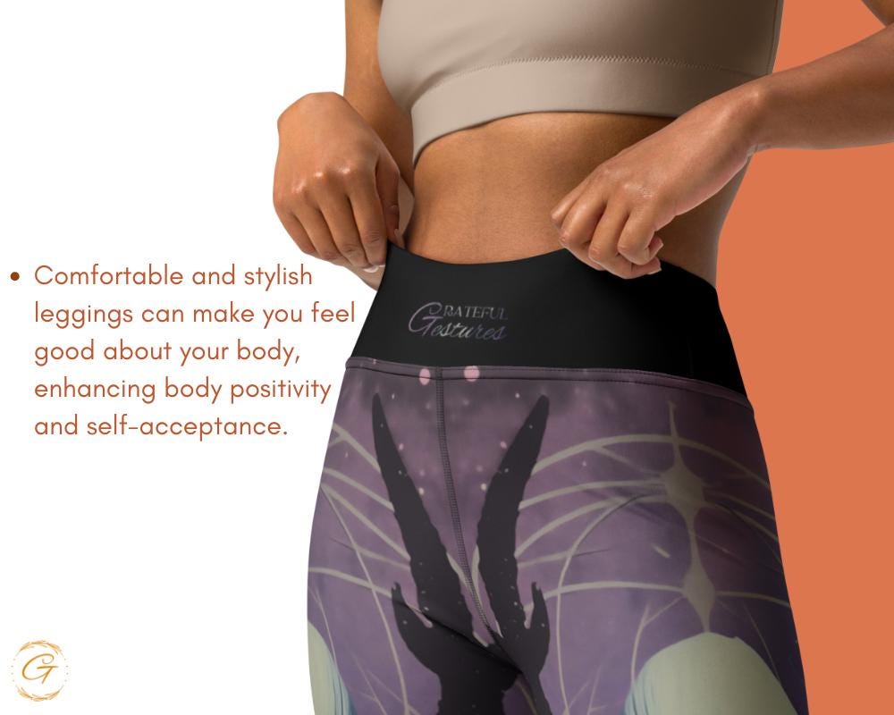 Mystical Face Cosmic AOP Yoga Leggings & Shorts - AOP High-Waist Activewear for Women, Activewear Apparel, Yoga Activewear, Yogis Must Haves