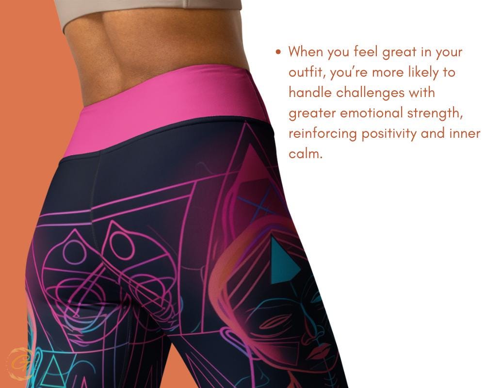 Neon Lines AOP Design Yoga Shorts and Leggings, Vibrant Activewear for Women Comfortable Stretch, Perfect for Yoga Fitness and Everyday Wear