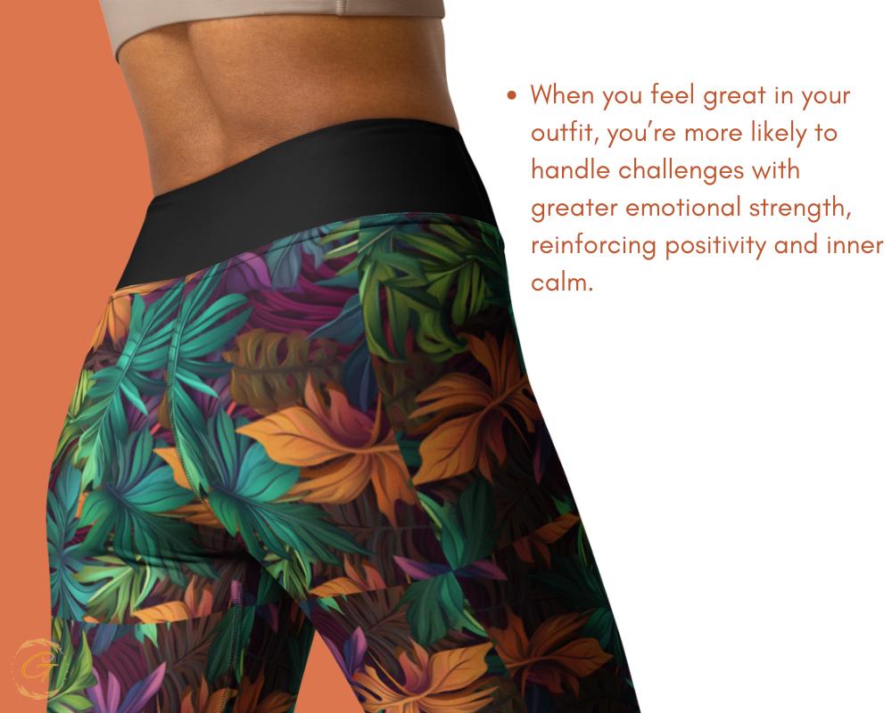 Serene Botanical Pastel Yoga Leggings and Shorts