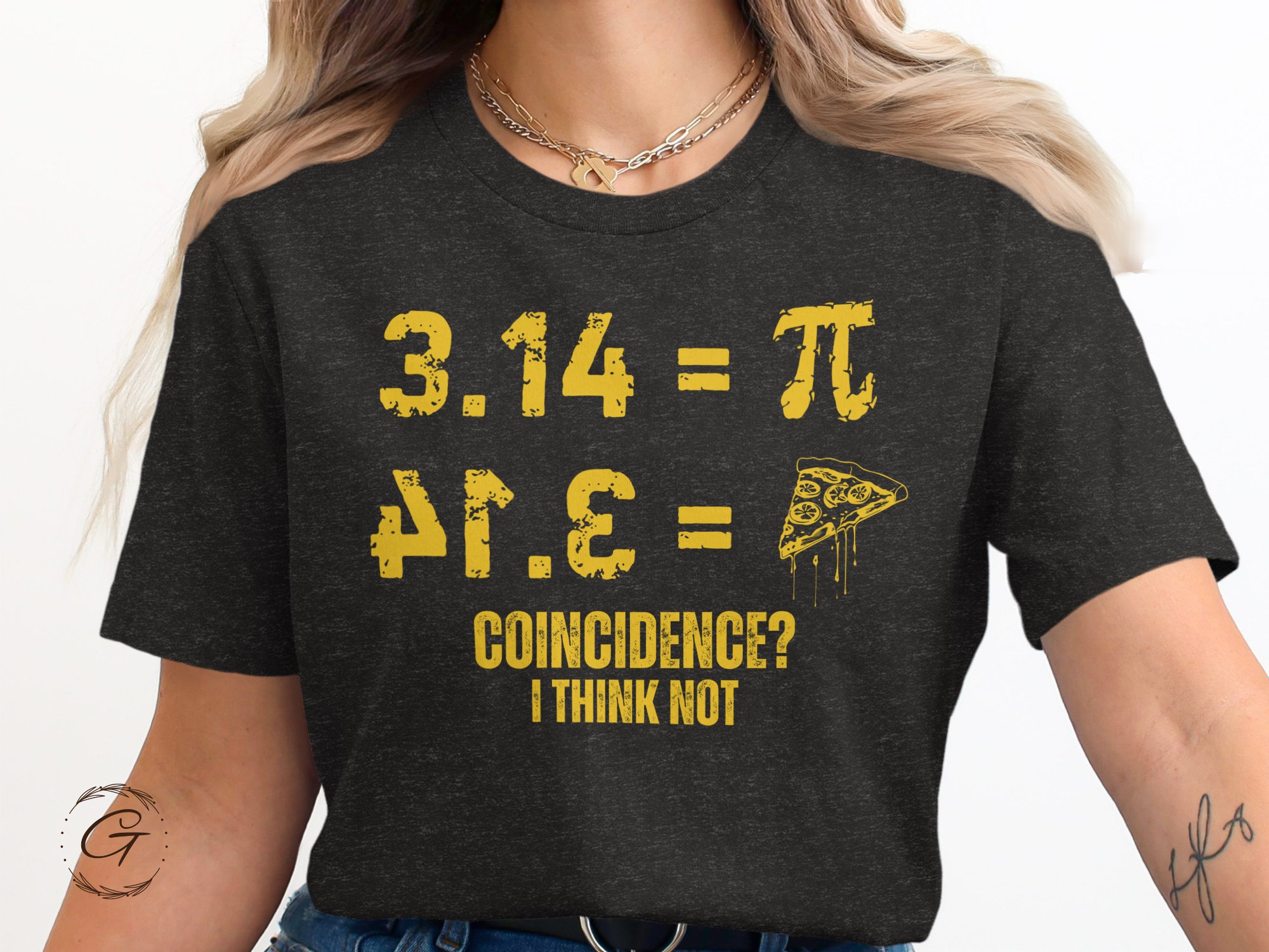 Pi Day Coincidence Pizza Graphic T-shirt product