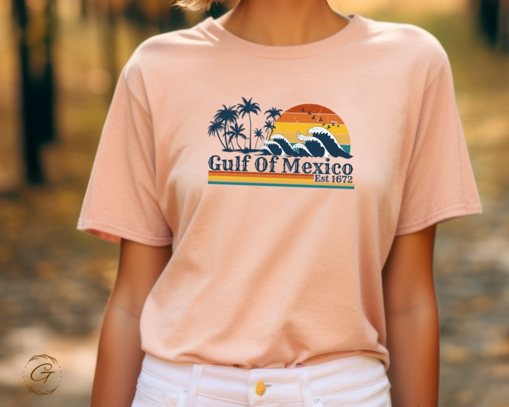Gulf of Mexico Est 1672 Sunset Scene T-shirt product type