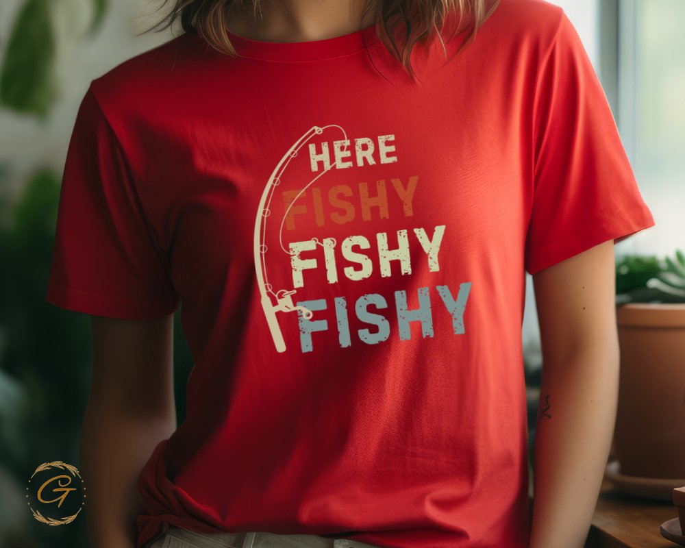 Here Fishy Fishy Fishy Printed Graphic T-Shirt product