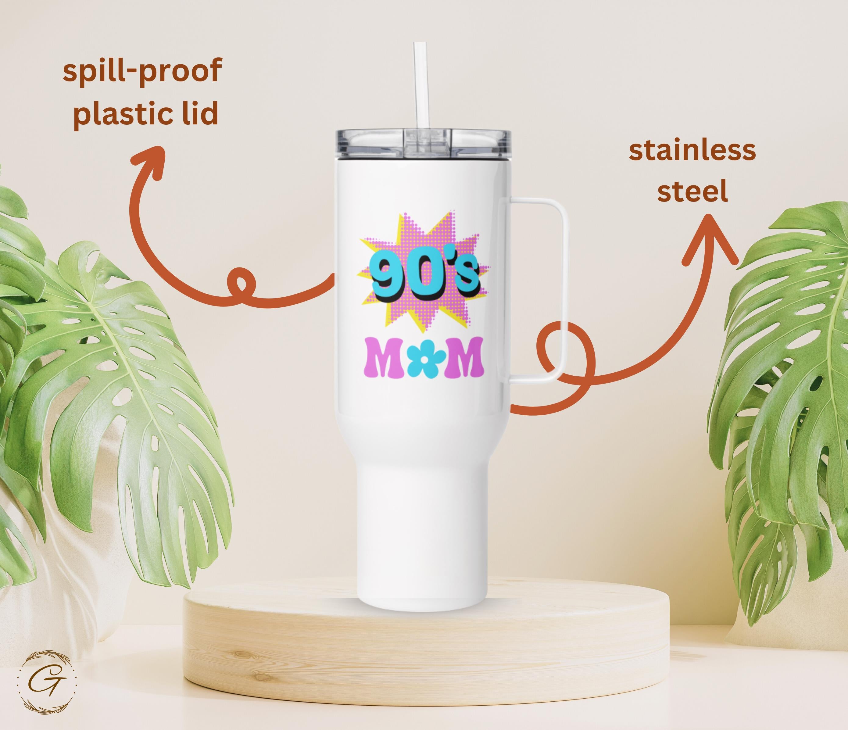 90’s Mom Travel Mug with Handle