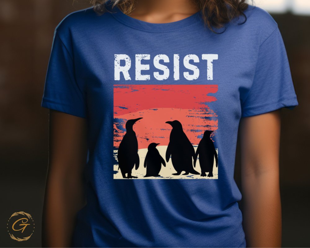 Resist Penguins Graphic Tee Shirt product type