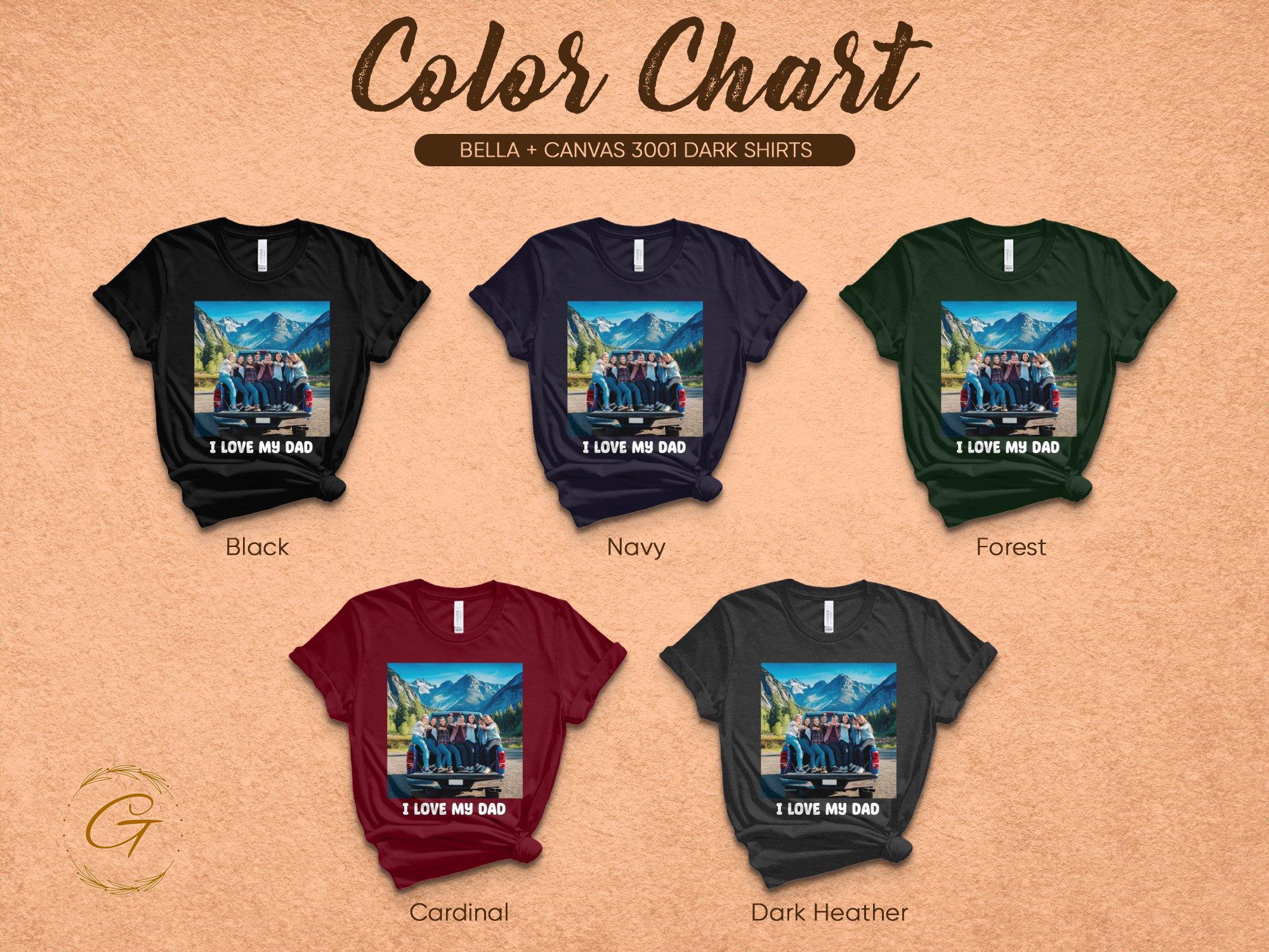 I Love My Dad with Custom Picture T-Shirt, Family Photo T-Shirt Dad Appreciation Gift Tee