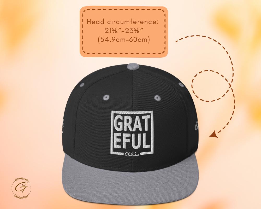 Grateful Design Snapback Hat Stylish Embroidered Cap