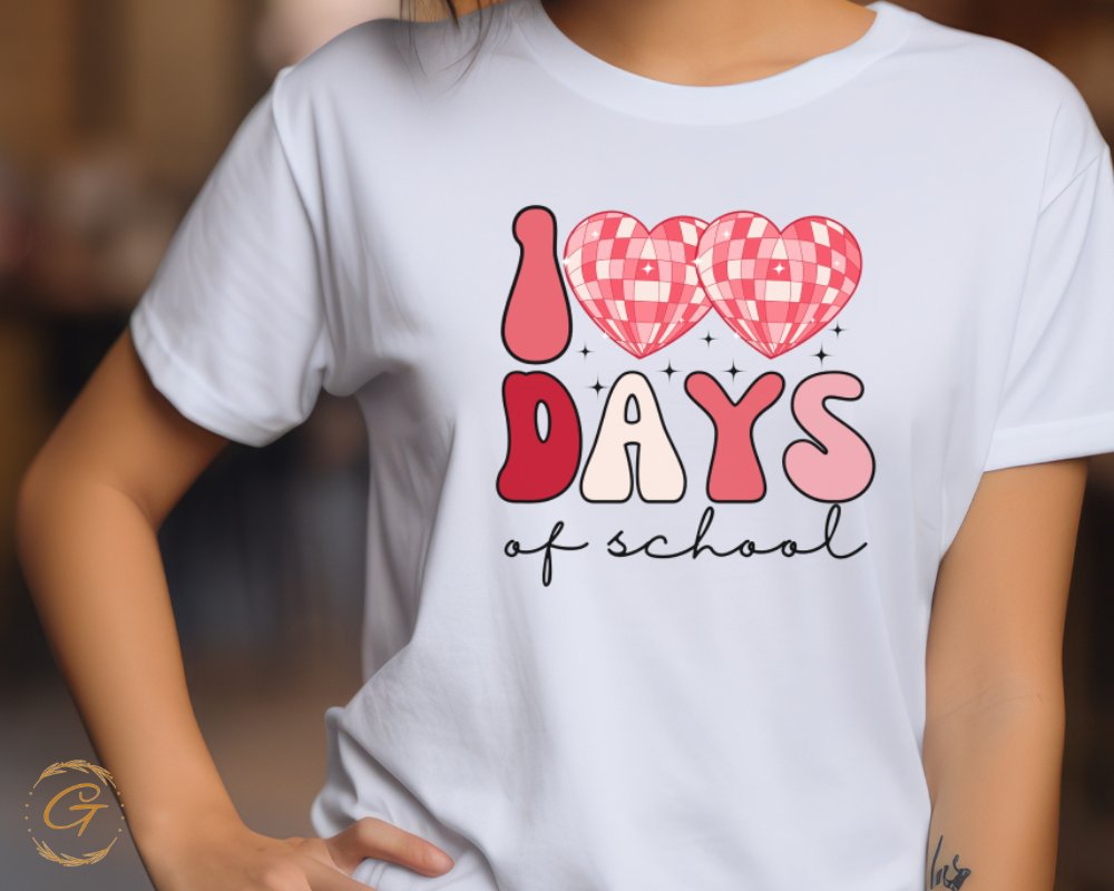 I Love Days of School Heart Print T-shirt product
