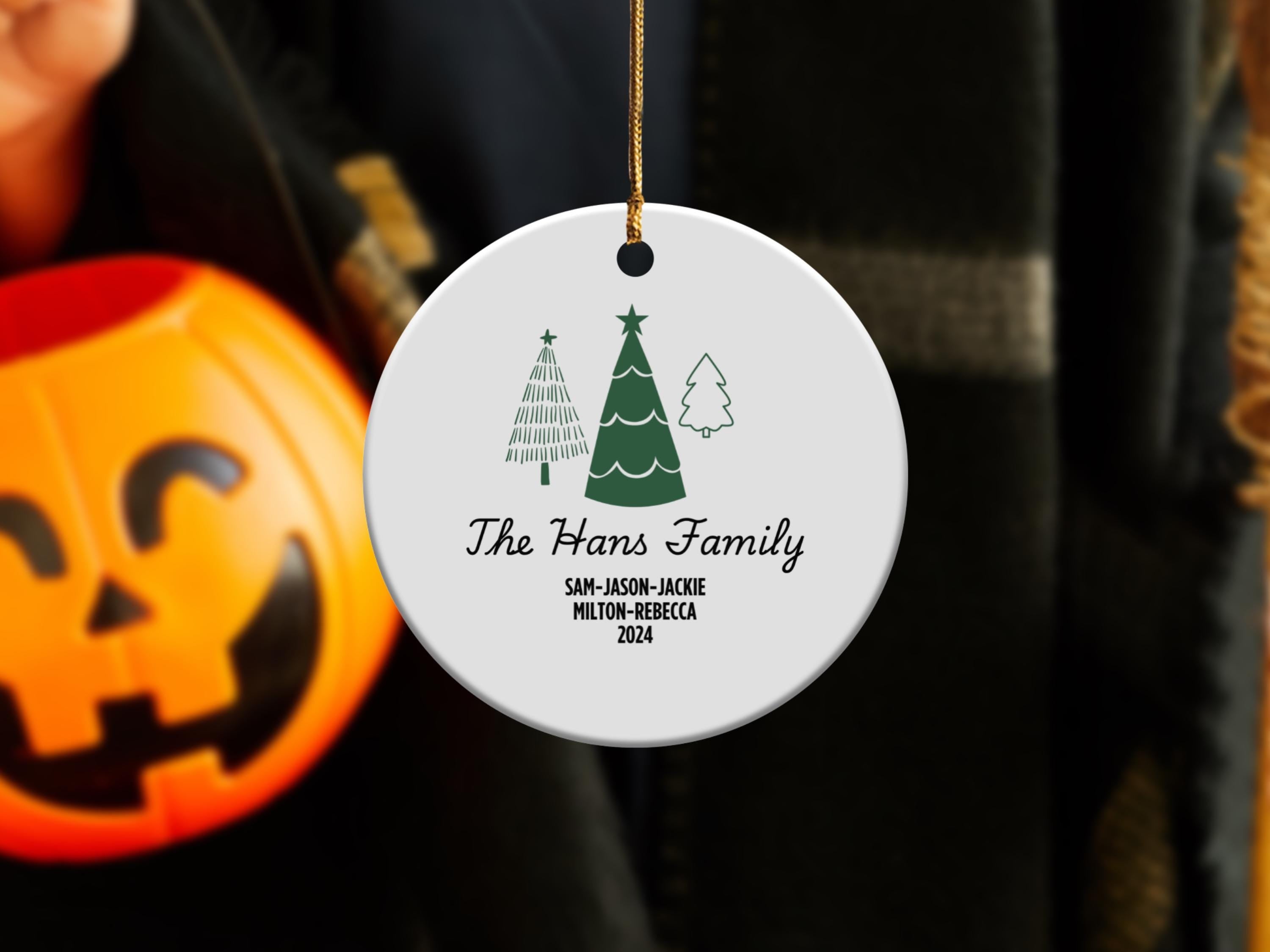 Personalized Family Christmas Ornament, Custom Family Name Holiday Decorations, Christmas Tree Ornament 2024, Family Keepsake Ornament Gifts
