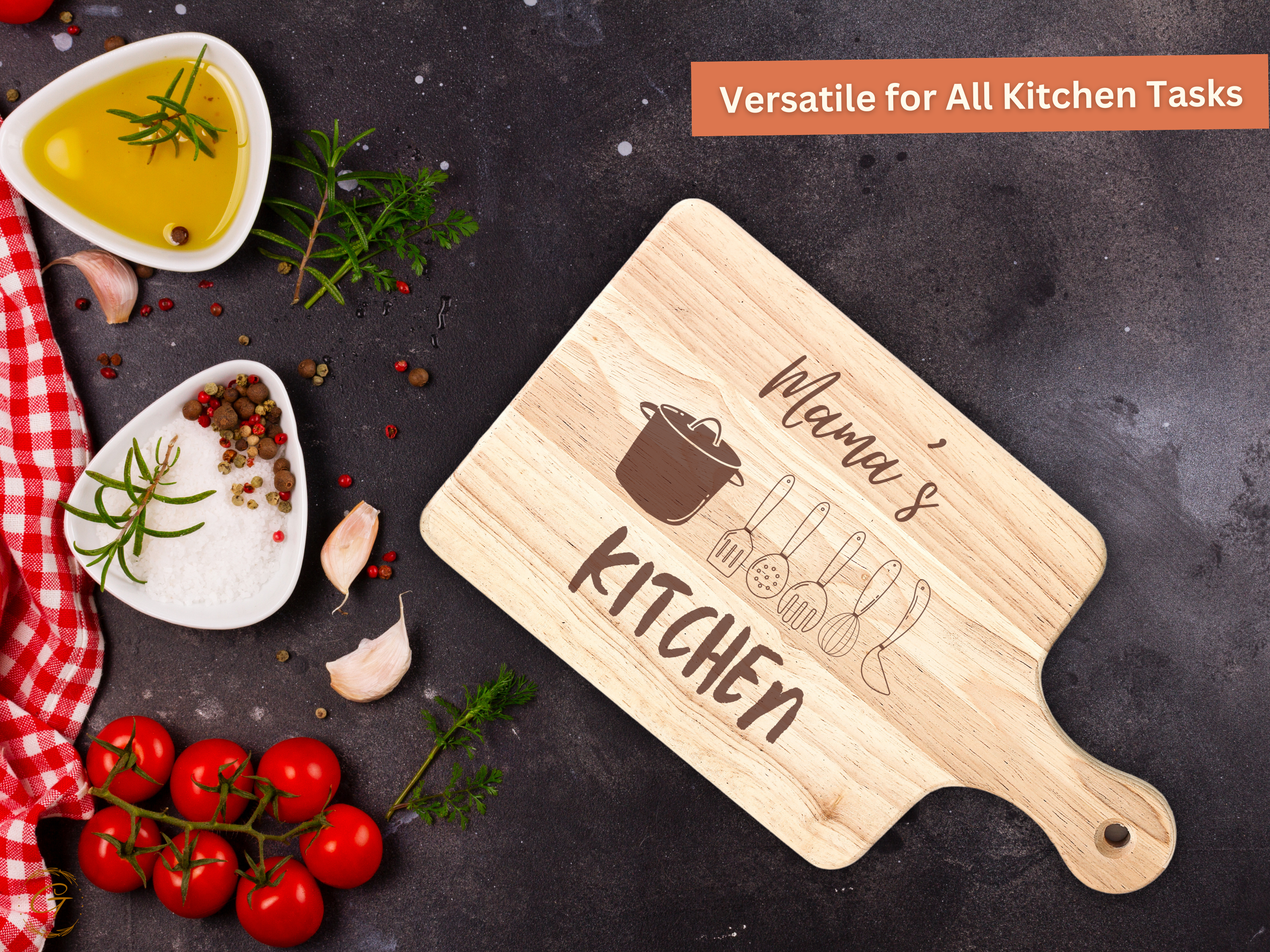 Mama's Kitchen Hardwood Cutting Board