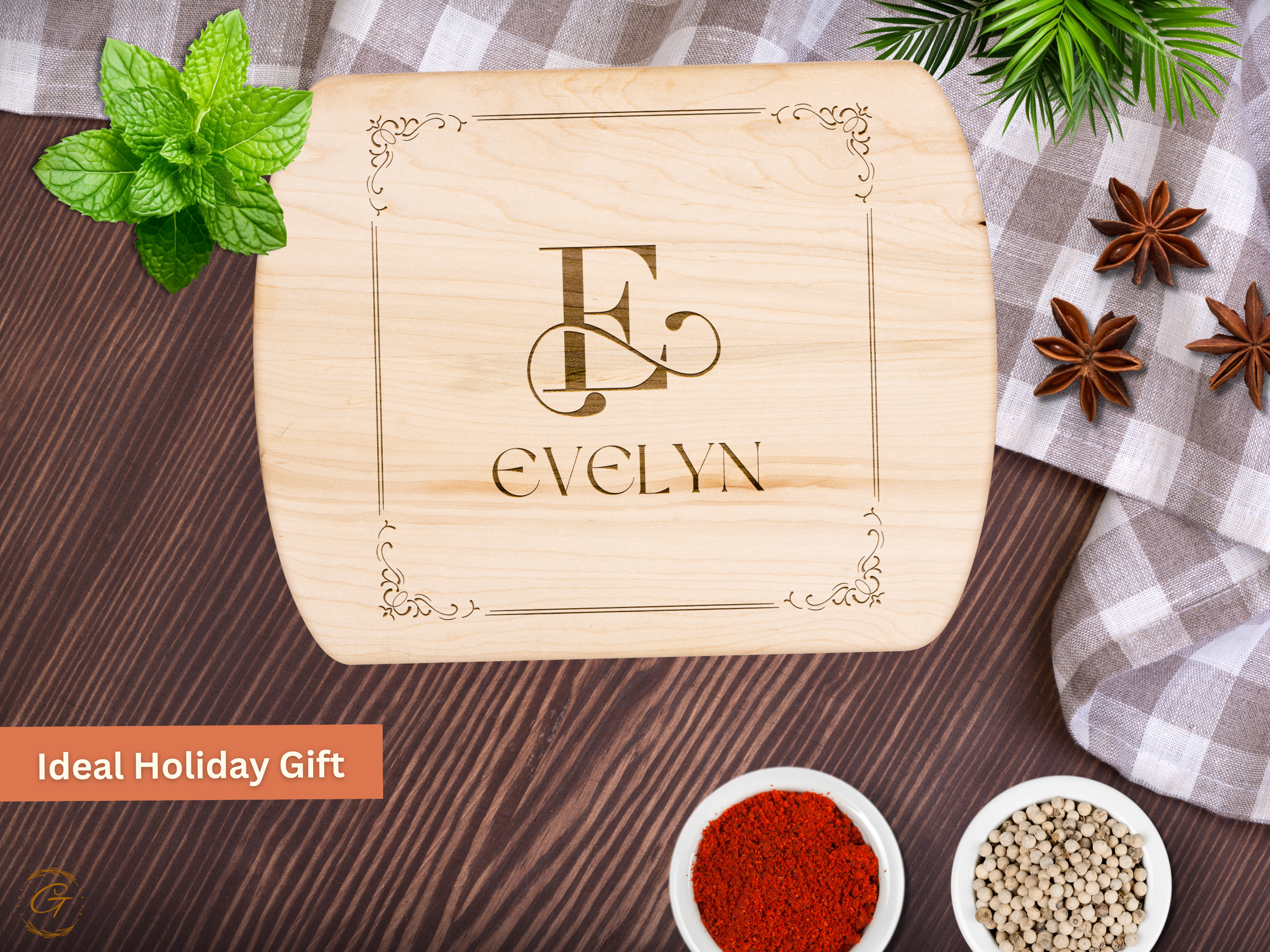 Personalized Hardwood Cutting Board