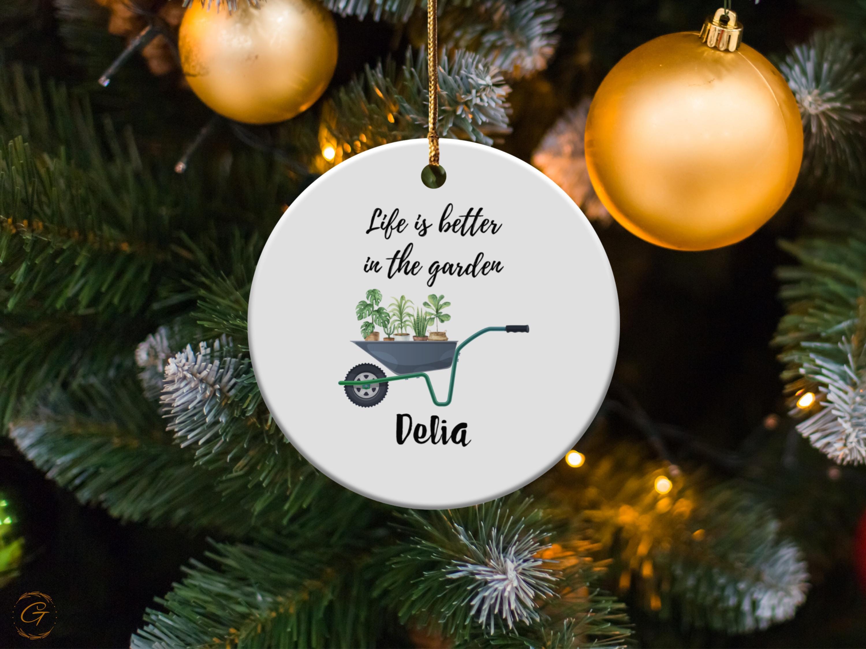 Personalized Garden Decor Ornament, Perfect Gift Gardeners, Indoor Outdoor Decorations, Holiday Keepsake for Garden Lovers. Ideal Xmas Gifts