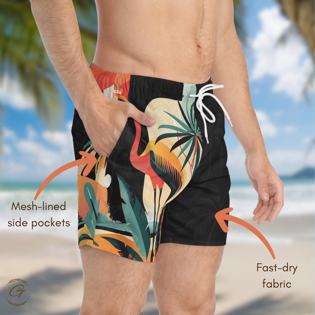 Tropical Flamingo AOP Swim Shorts