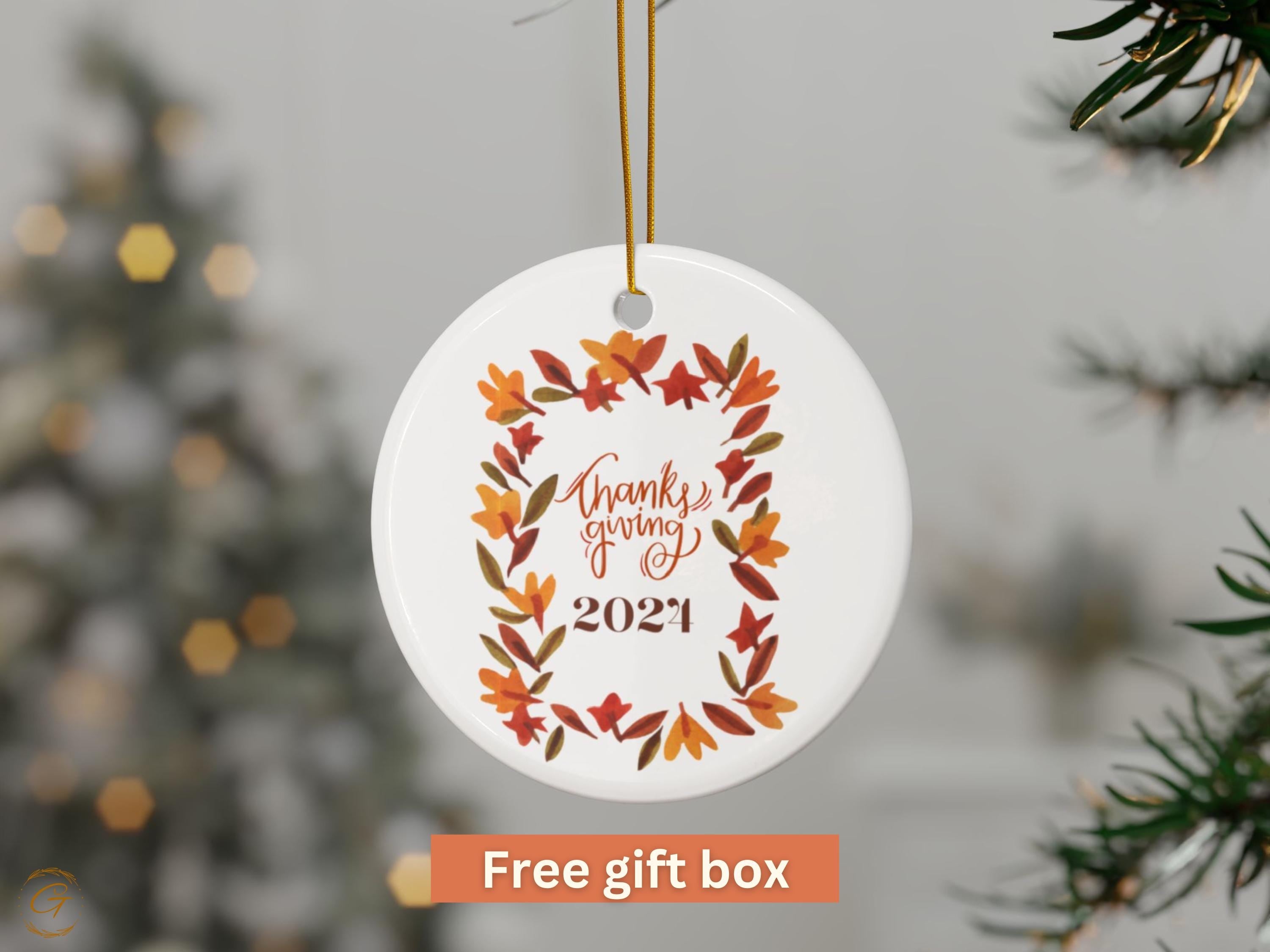 Thanksgiving 2024 Autumn Leaves Ornament, Handcrafted Seasonal Decoration, Home Decor, Festive Holiday Ornament Gift, Holiday Keepsake Gifts