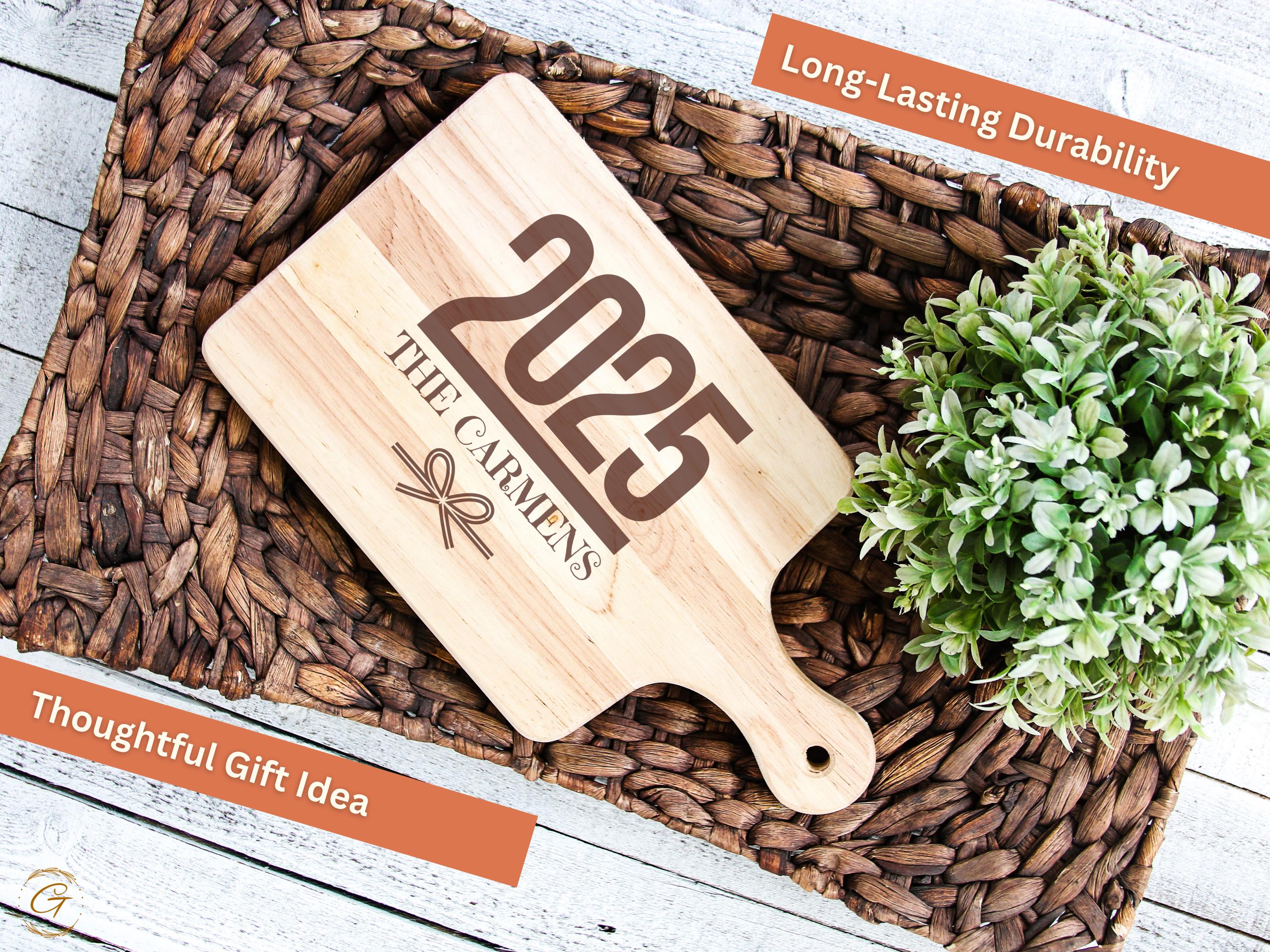 2025 Personalized Cutting Board, Custom Engraved Gift