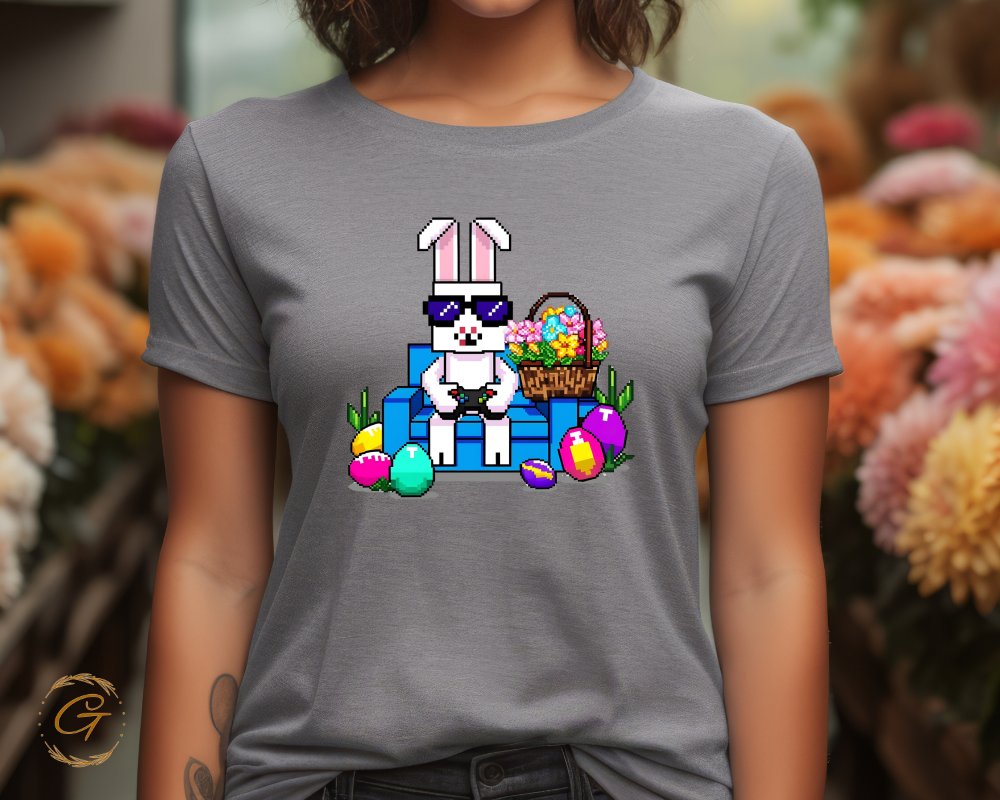 Cool Easter Bunny On Couch Graphic Shirt product
