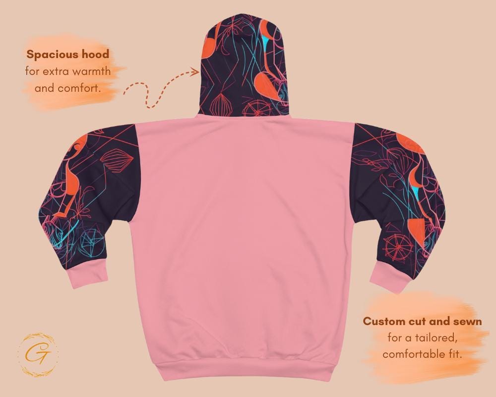 Neon Dryad Unisex Zip Hoodie All-Over Print