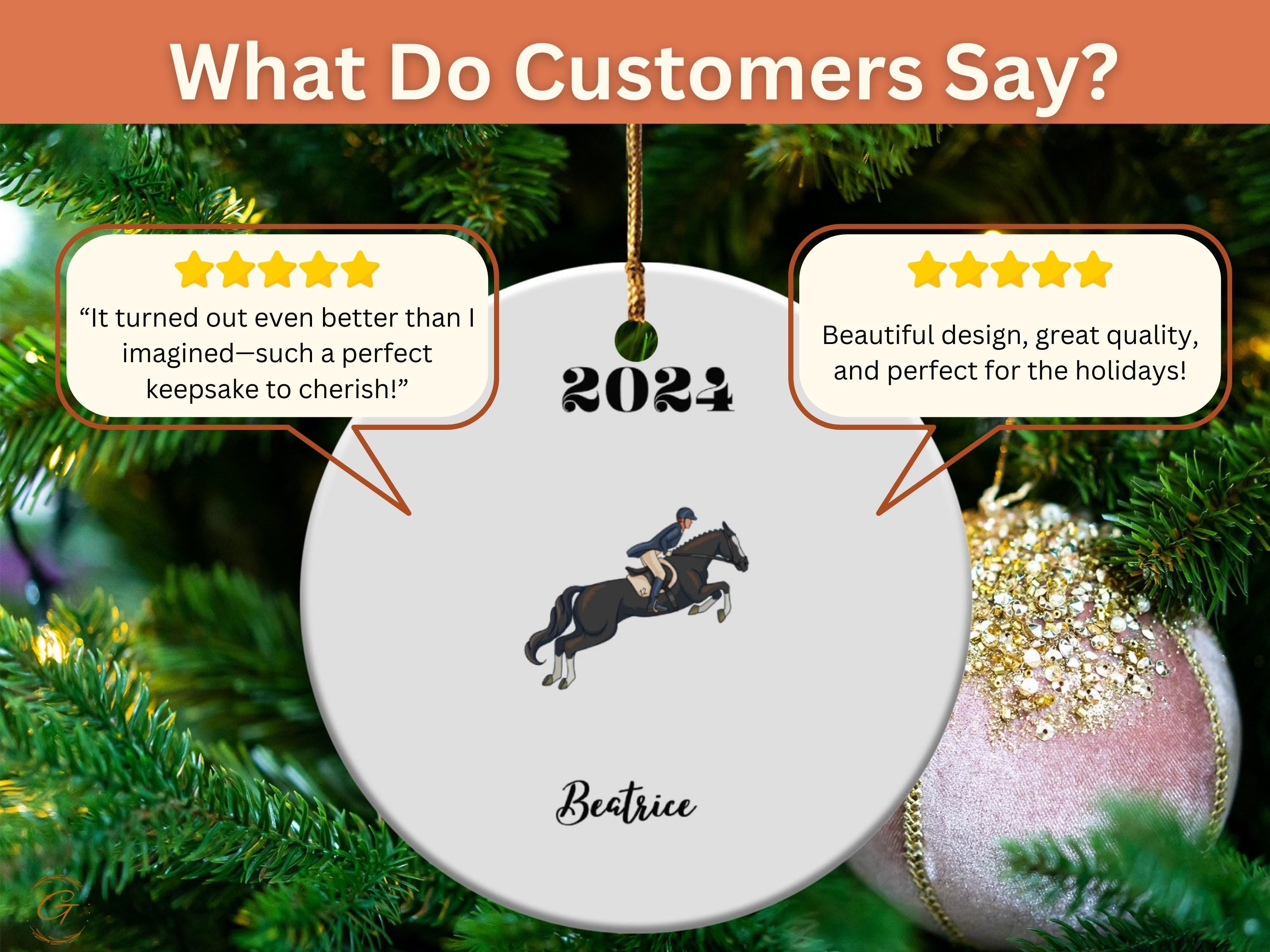 Personalized Equestrian Ornament 2024 - Horse Riding Keepsake Gift for Rider