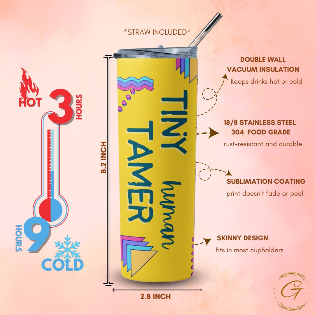 Personalized Teacher Tumbler 20 oz Skinny Teacher Gift