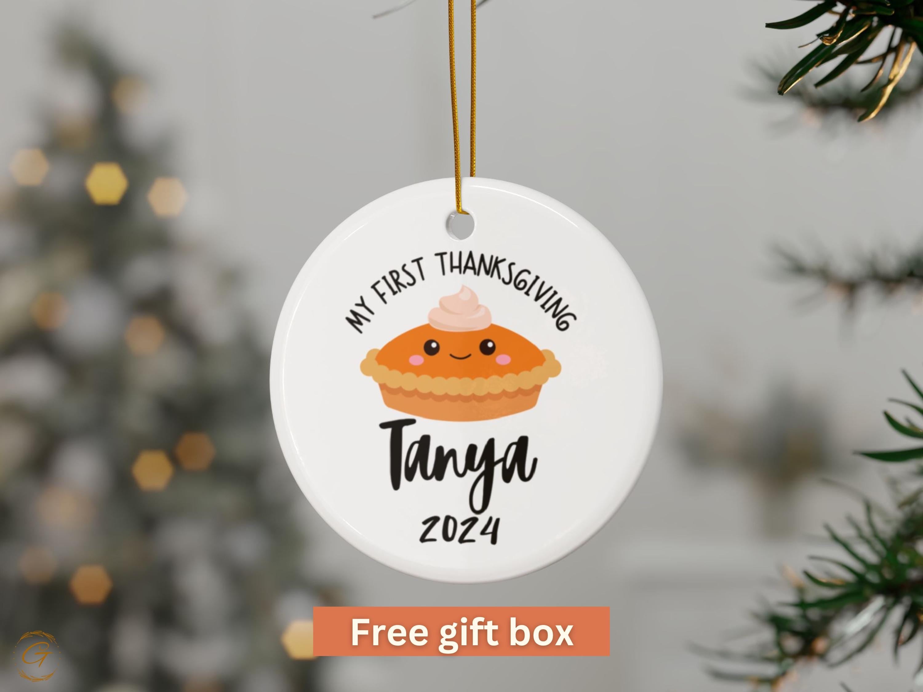 Personalized First Thanksgiving Ornaments 2024