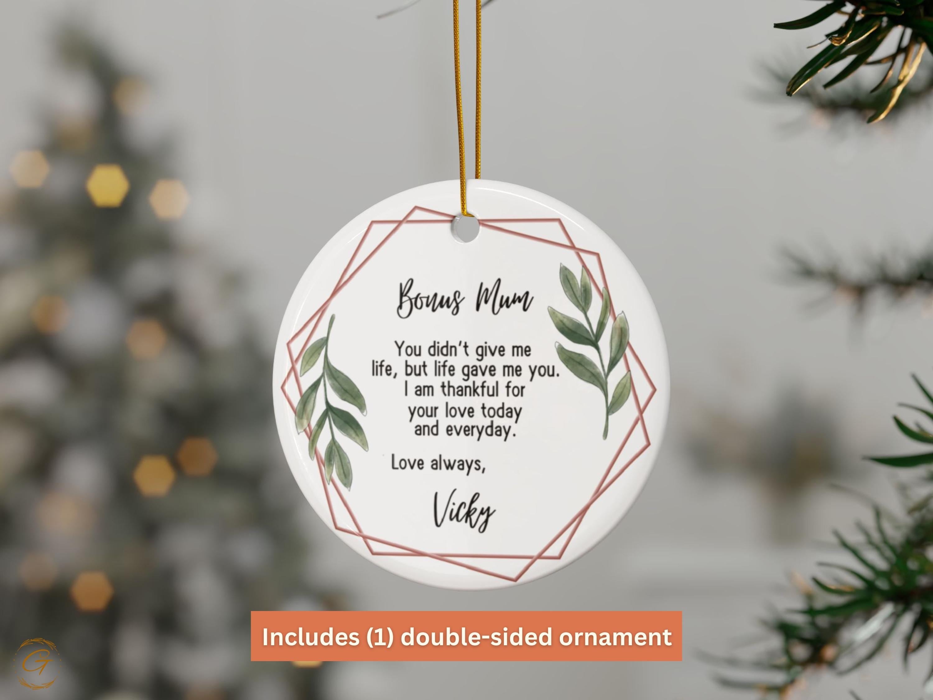 Personalized Step Mum Ornament 2024, Mum Christmas Gift